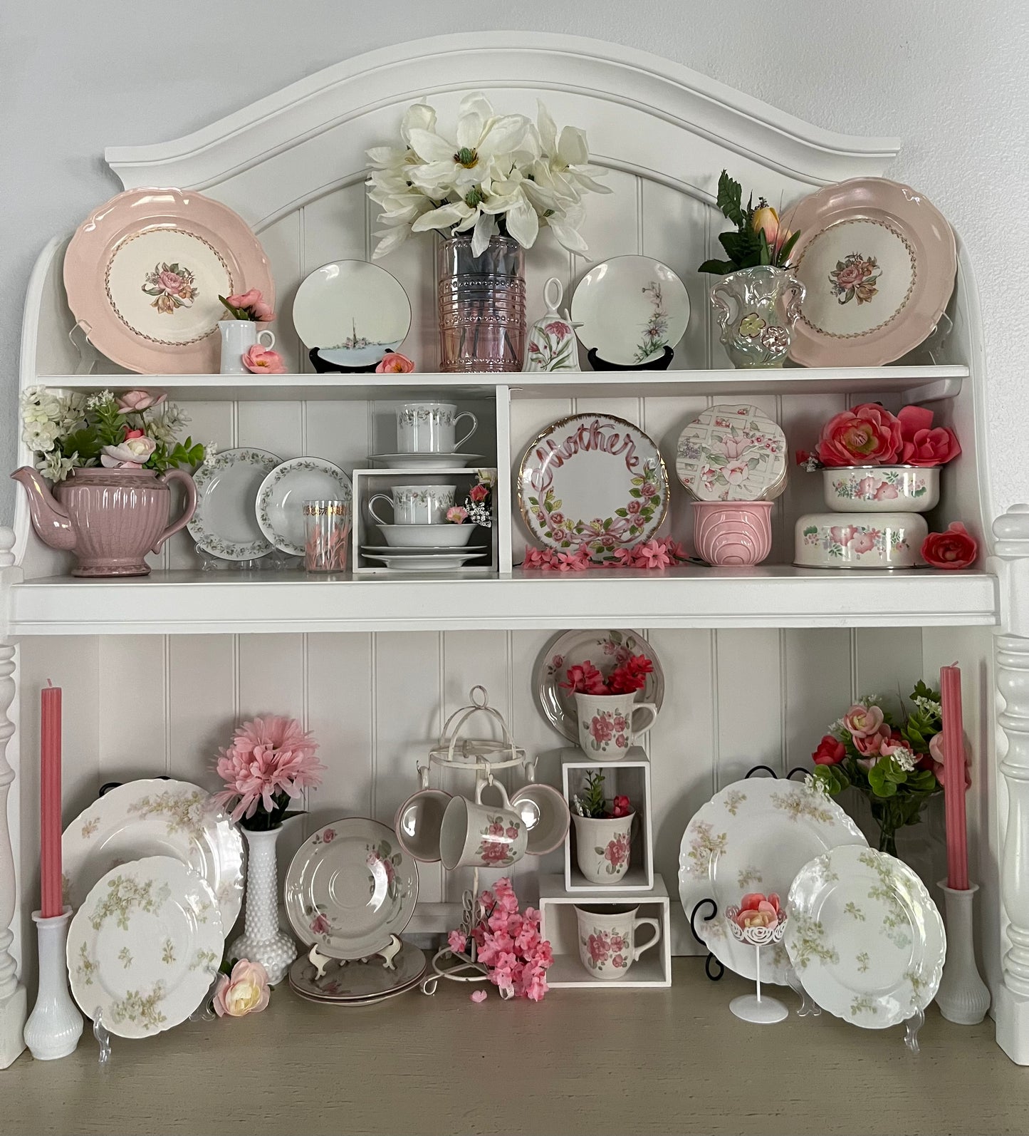 1950s Vintage “Mother” 7 1/2” Plate with Roses & Ribbons | Everaco Japan