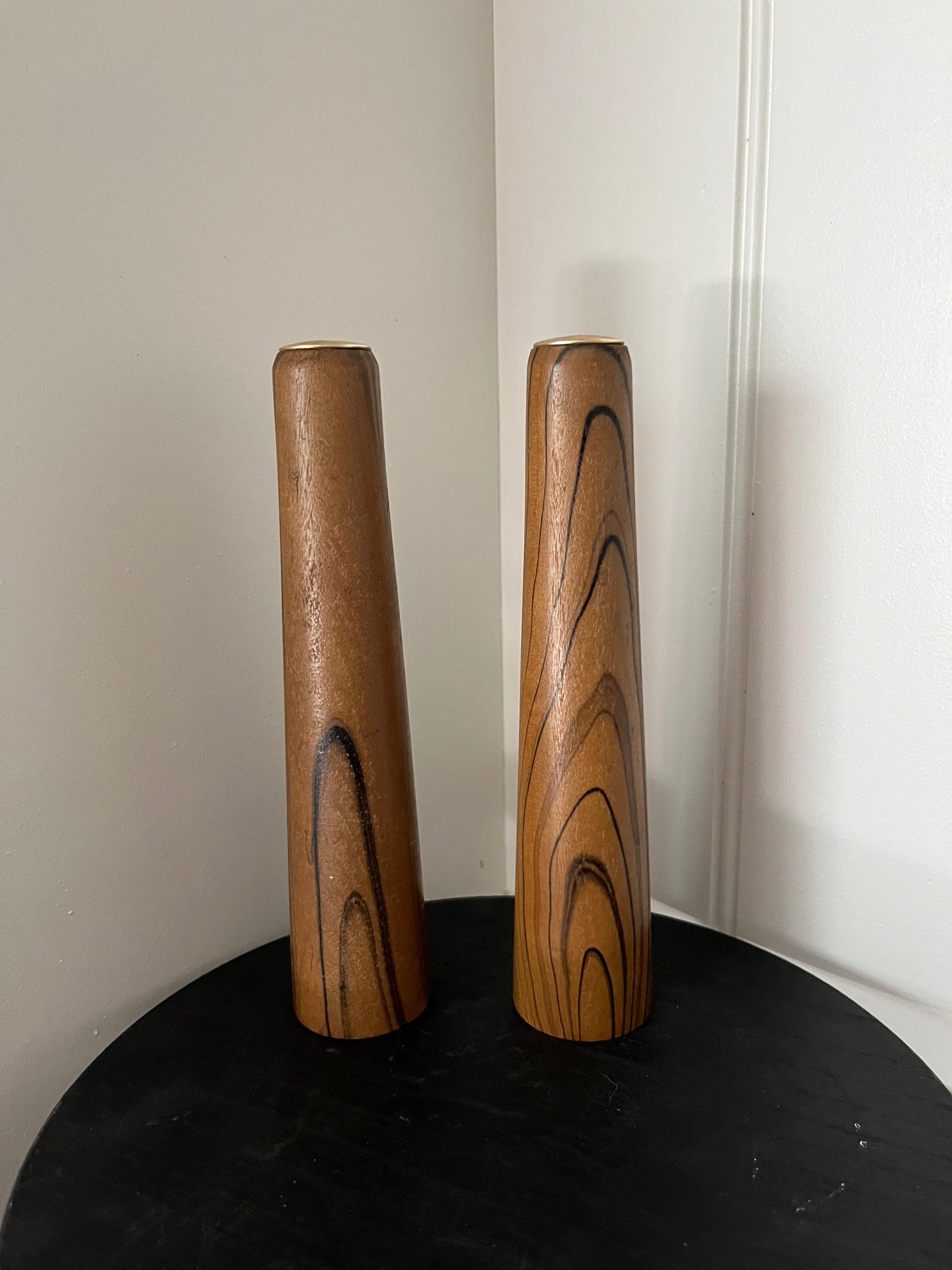 Vintage Mid-Century Modern Teak Salt & Pepper Shakers – Scandinavian Style, 1960s