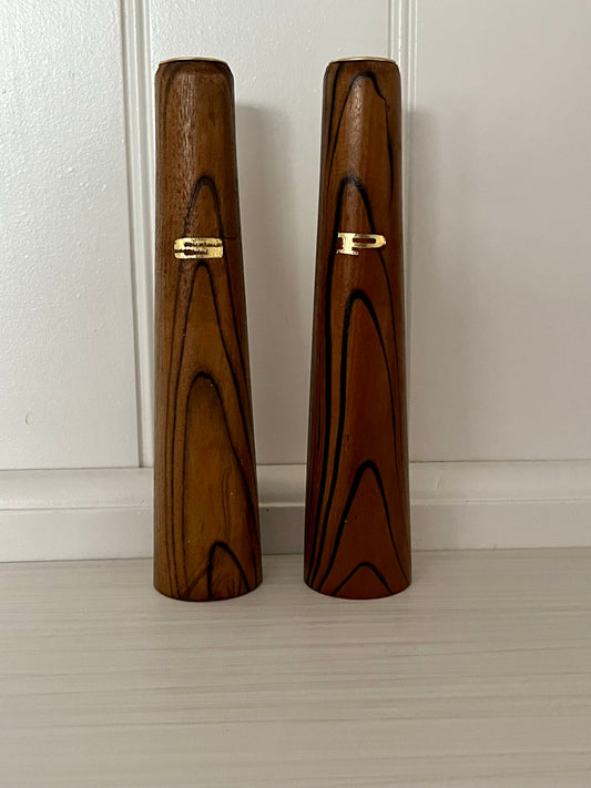 Vintage Mid-Century Modern Teak Salt & Pepper Shakers – Scandinavian Style, 1960s