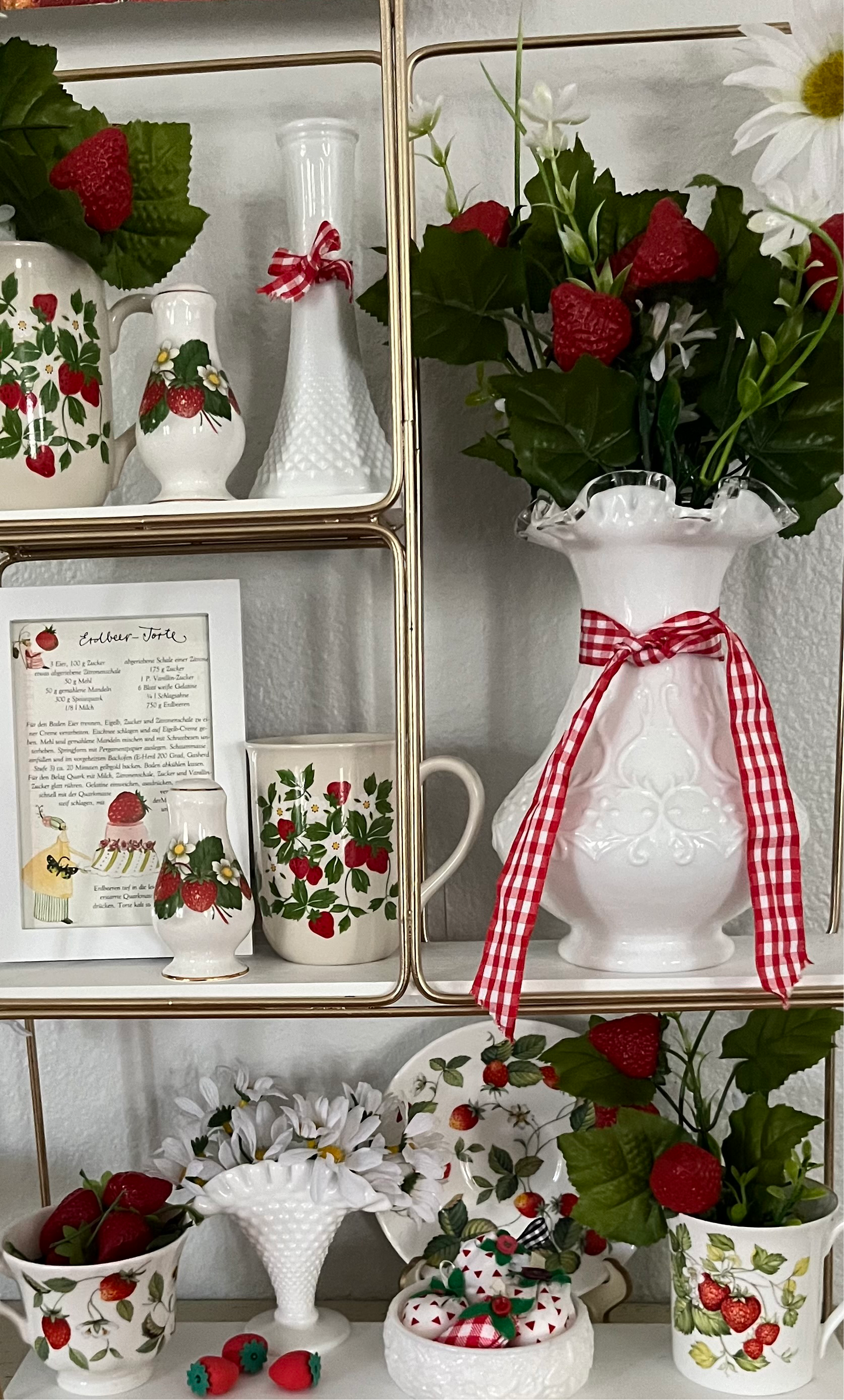 Queen’s Fine Bone China Strawberry Teacup - ESTD. 1875, Made in India, 5.7 oz
