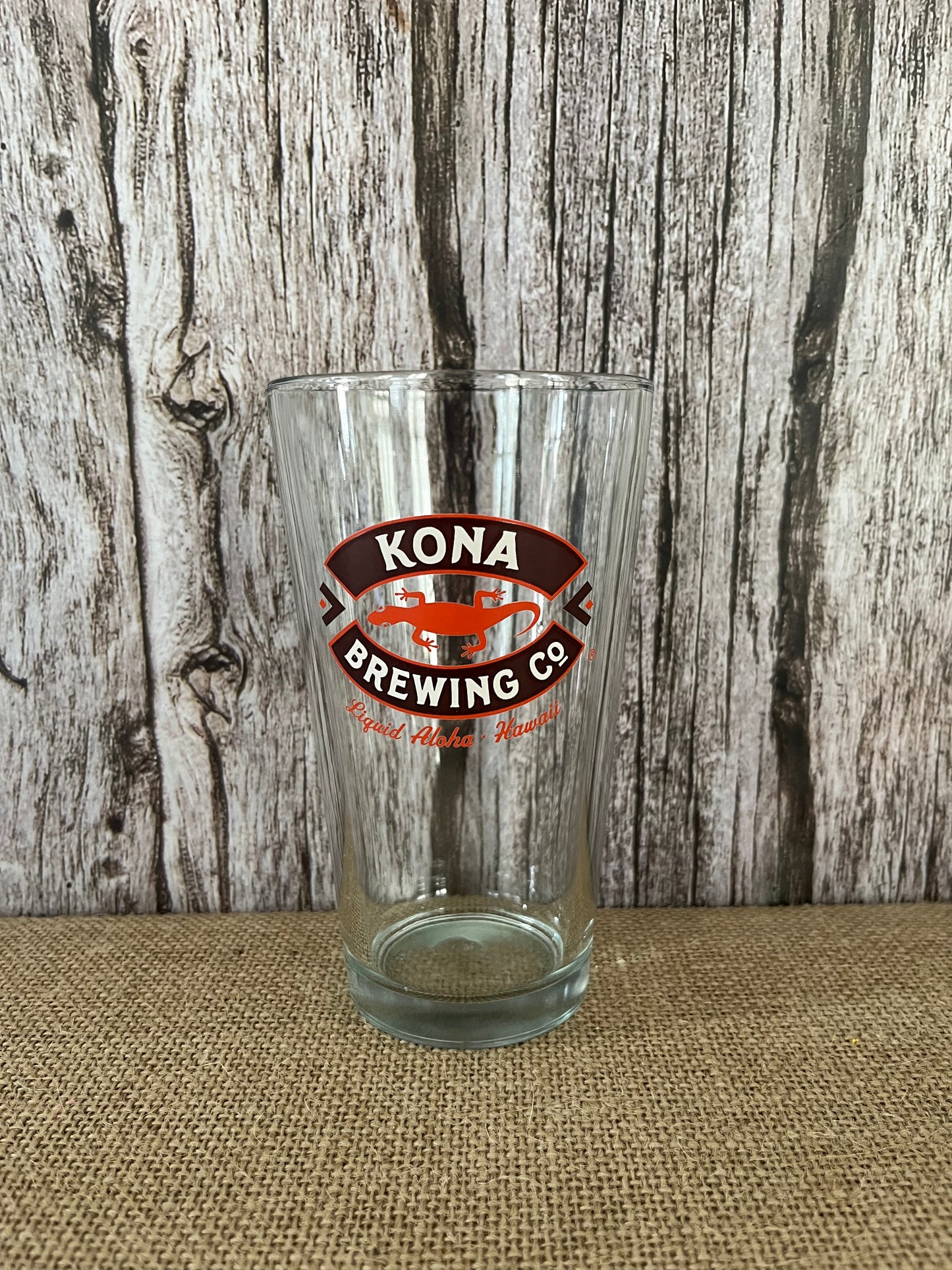 Vintage Kona Brewing Company Liquid Aloha Pint Glass - 16 Ounce - Aloha Tiki Islands Fusion Theme