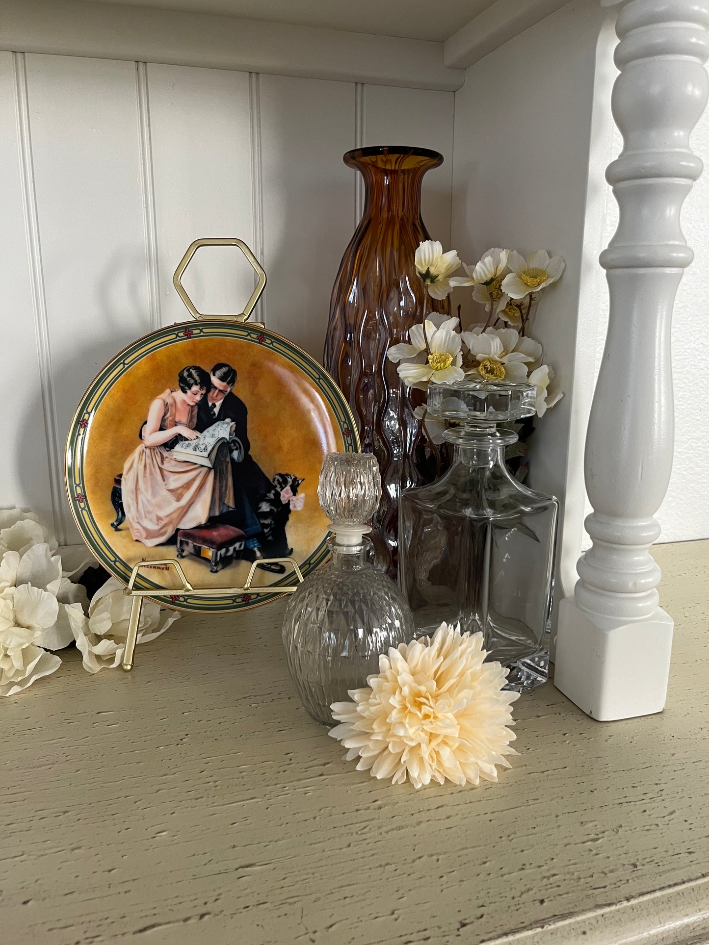 1950’s Vintage La Cibeles Crystal Perfume Bottle – Made in Spain, Cut Glass Elegance