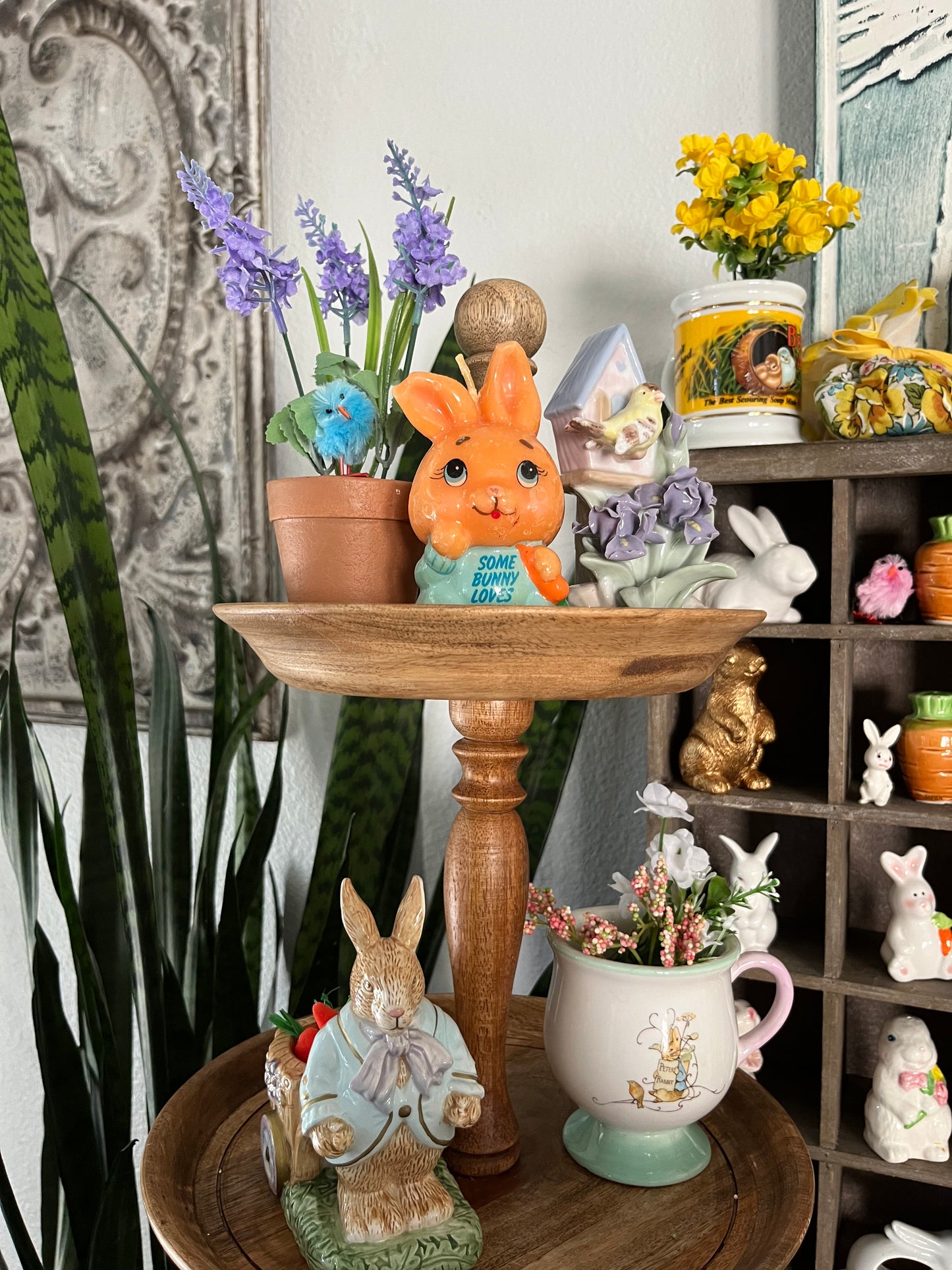Mr. Rabbit Easter tea light/Egg Holder Cart - Avon Springtime Collection