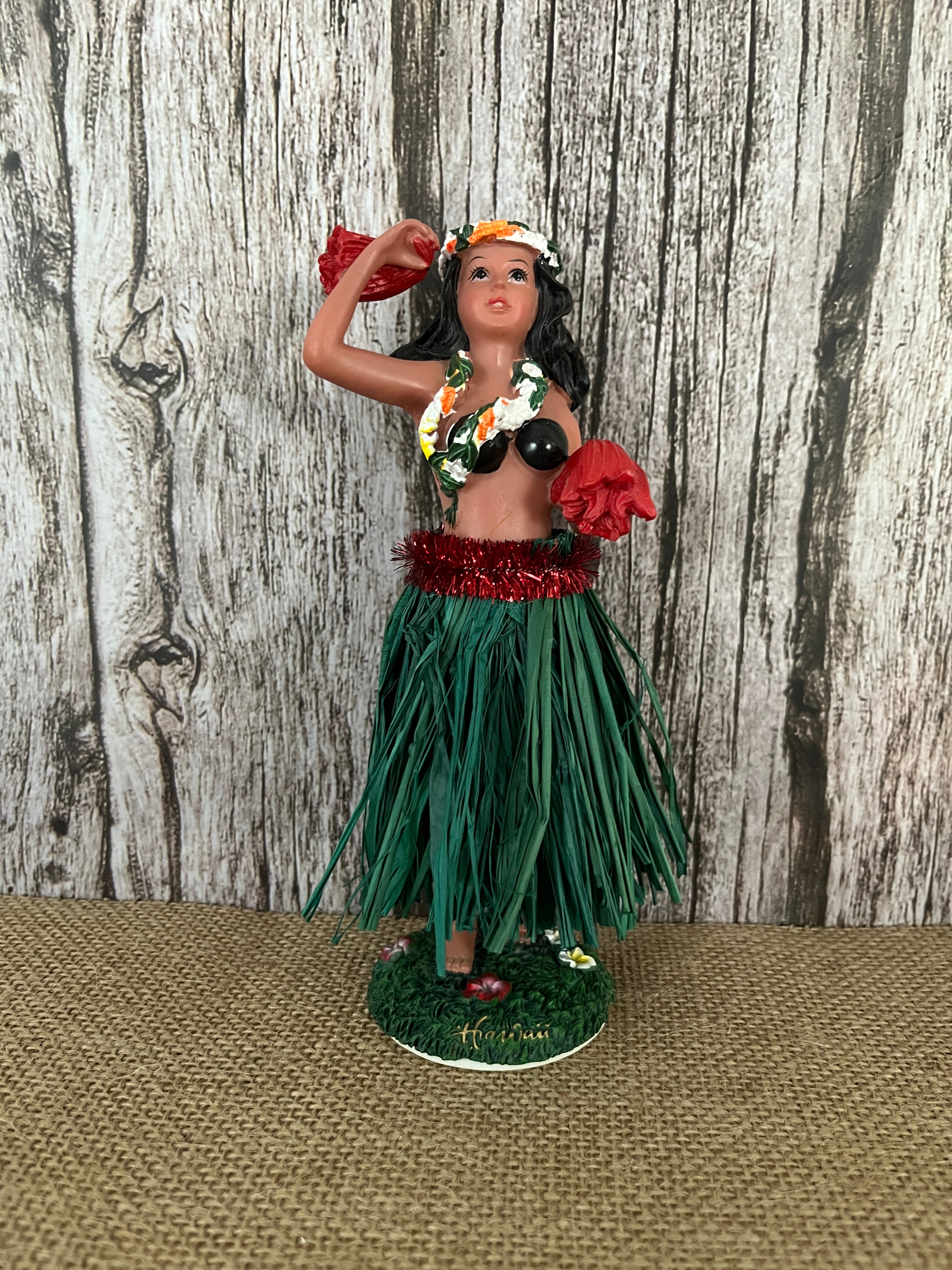 Vintage Aloha Tiki Islands Hawaiian Dashboard Nodder Hula Girl