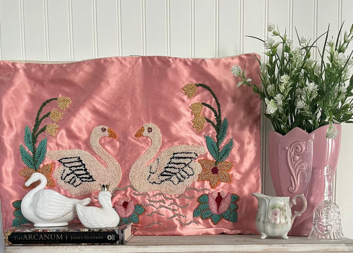 Vintage Victorian Romantic Style Anna Mae Shine 1980 Rose Motif Petite Creamer