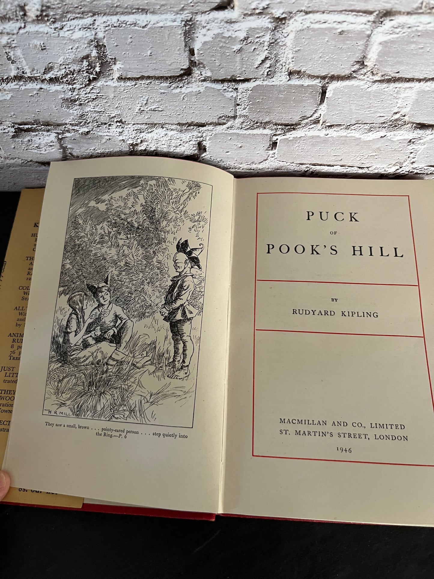 Puck of Pooks Hill By Rudyard Kipling - 1948 hardcover Vintage rare book