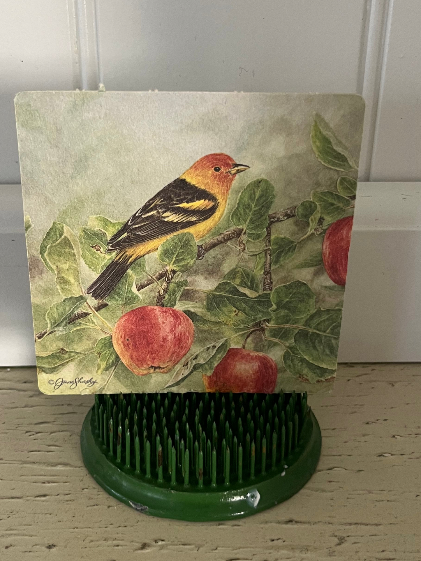 Pair of Vintage Songbird Art Ephemera – Western Tanager & Blue Grosbeak – G.G. Getty, 1990s