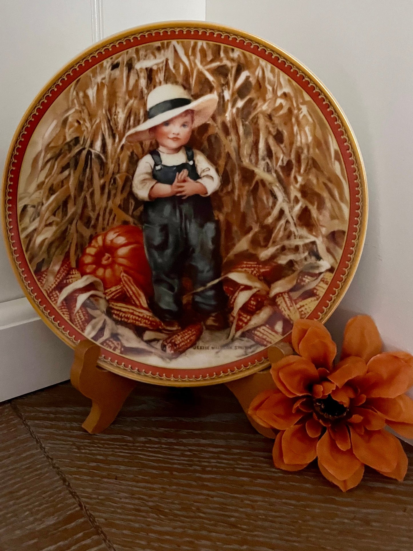 1986 “Thanksgiving” Collector Plate by Jessie Willcox Smith – Edwin M. Knowles Fine China – Limited Edition