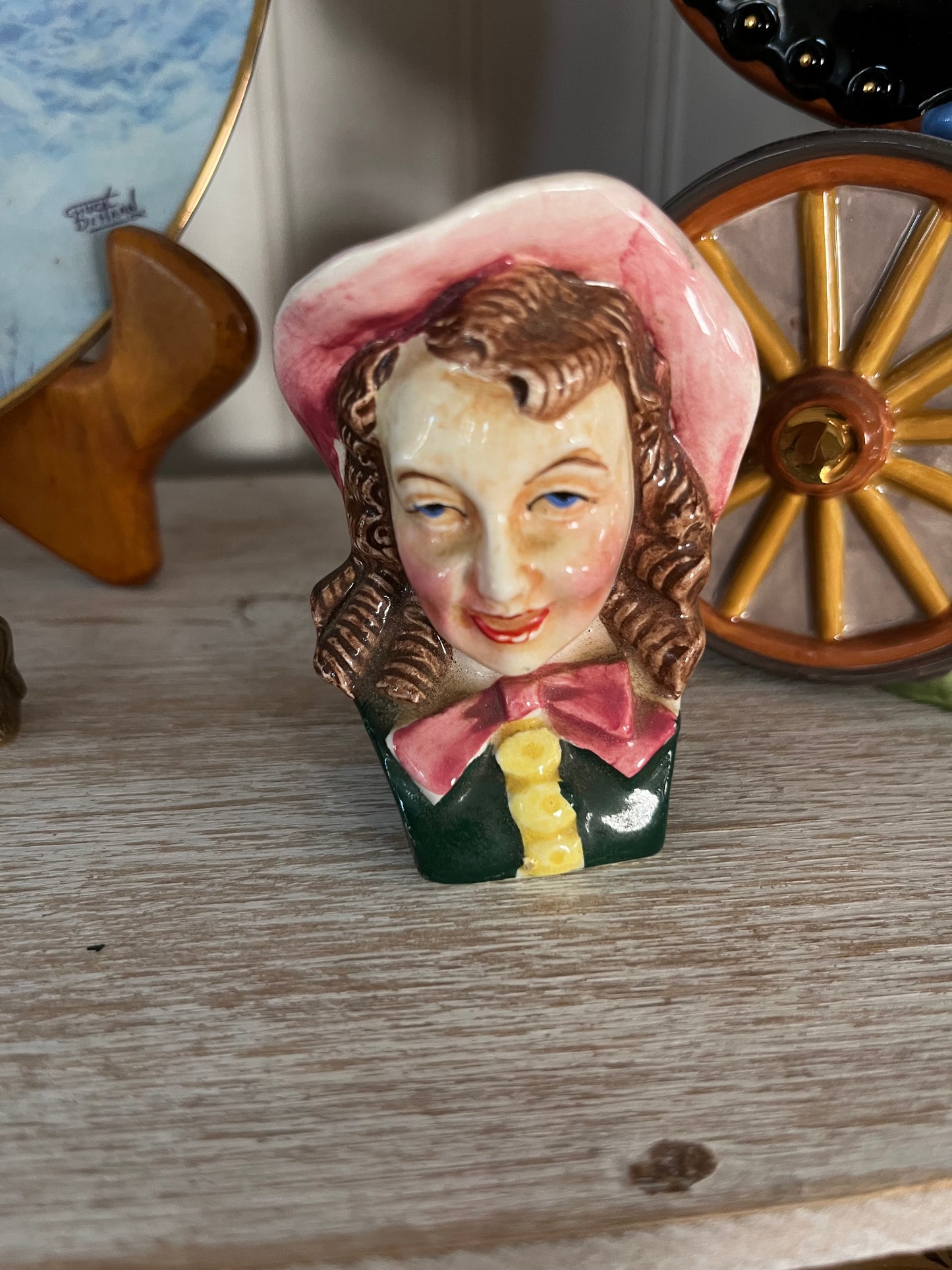 Vintage 1960s Ceramic Cowgirl Salt Shaker - Retro Kitchen Decor”