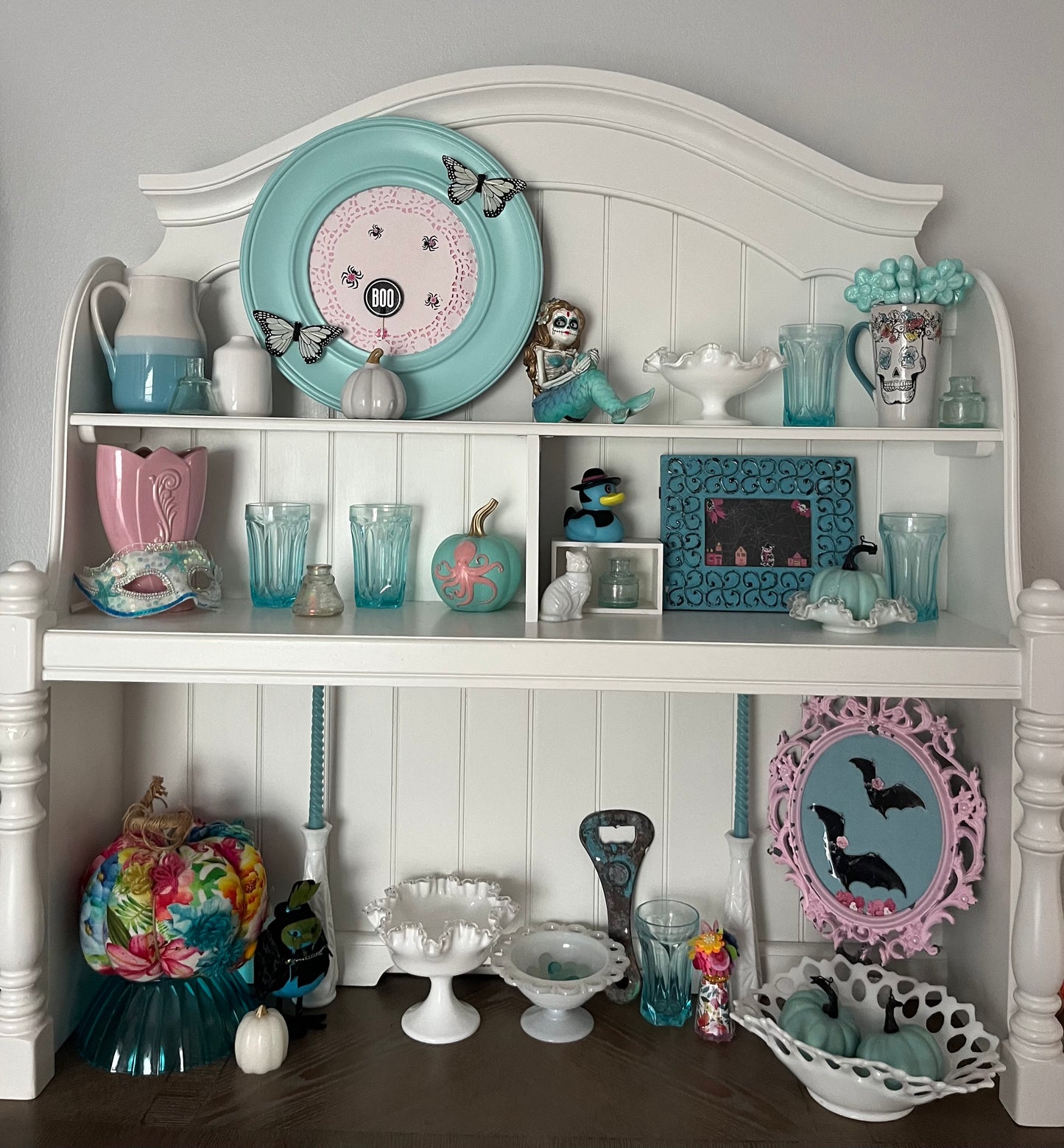 Vintage 1950s Fenton Milk Glass Double Crimp Silver Crest Ruffled Small Bowl