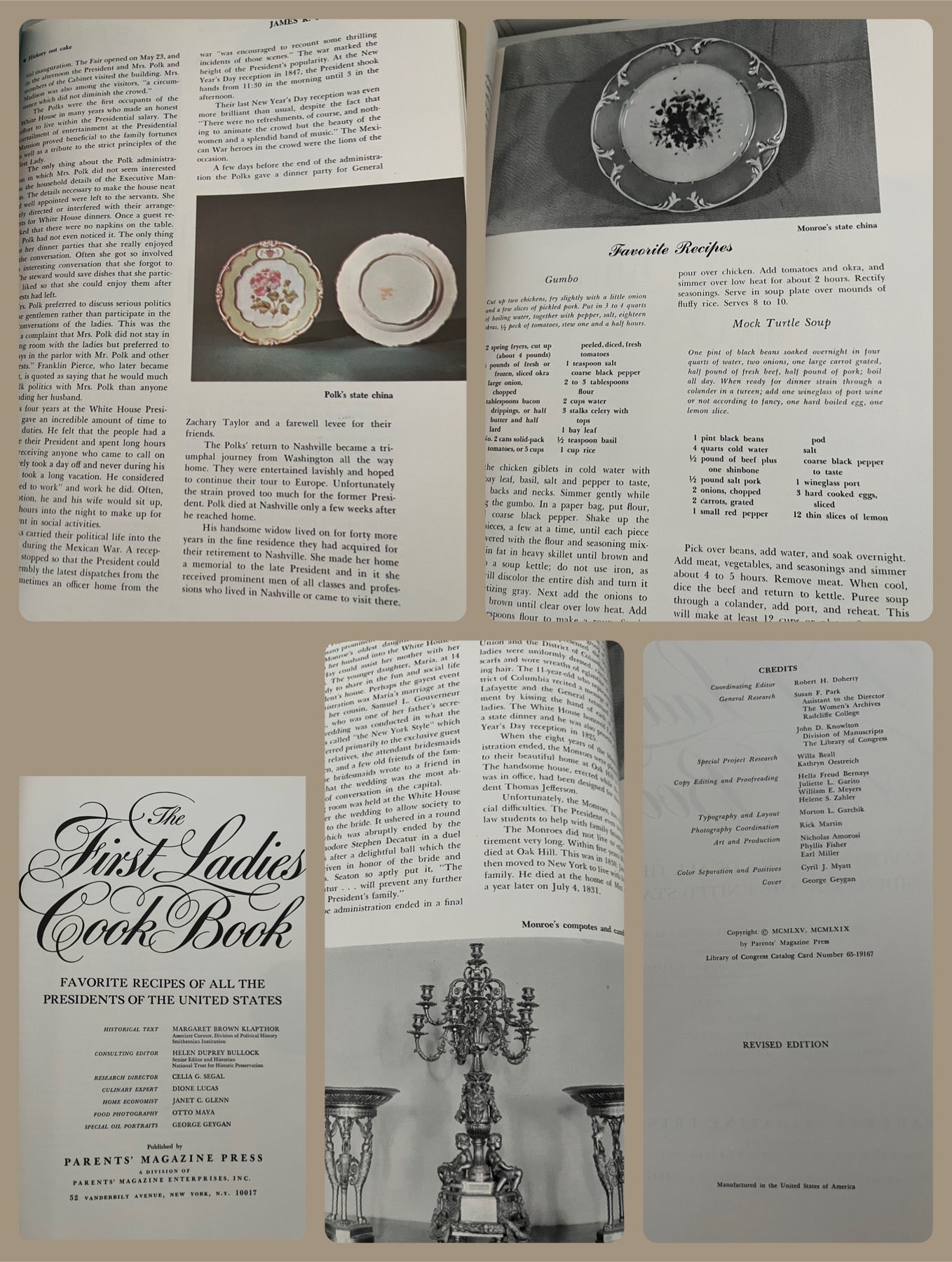 The First Ladies Cook Book: Favorite Recipes of All the Presidents - 1969 Revised Edition, Hardcover