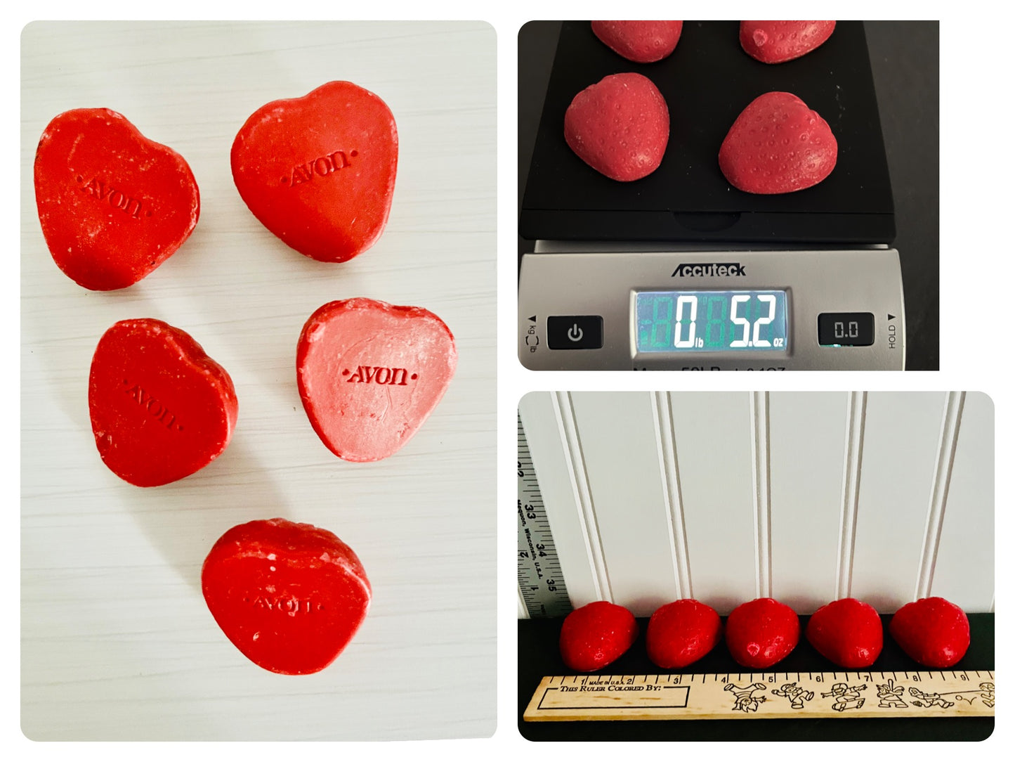 5 Strawberry Soaps from Avon 1974 Pick a Berry Strawberry Fragranced Soaps -