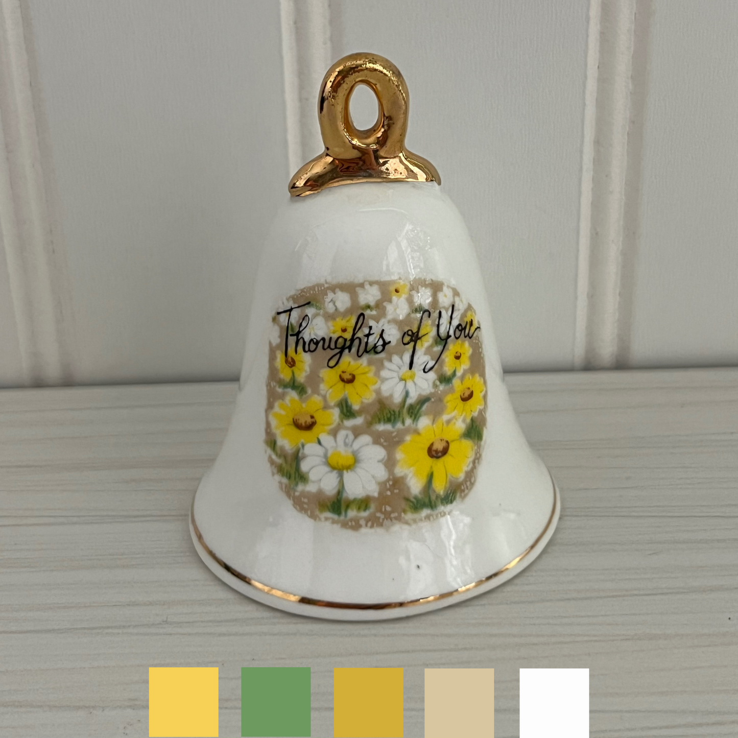 Vintage 1979 Enesco “Thoughts of You” Porcelain Bell –