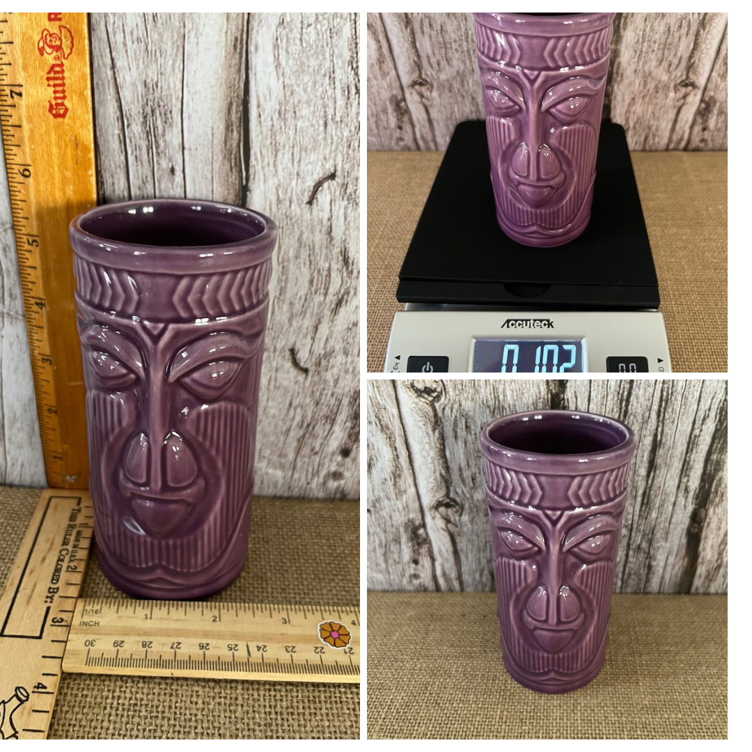 Chiki Tiki Purple Ceramic Mug Souvenir Tumbler Aloha Polynesian Island Fusion Fun Big Al by Archie McPhee