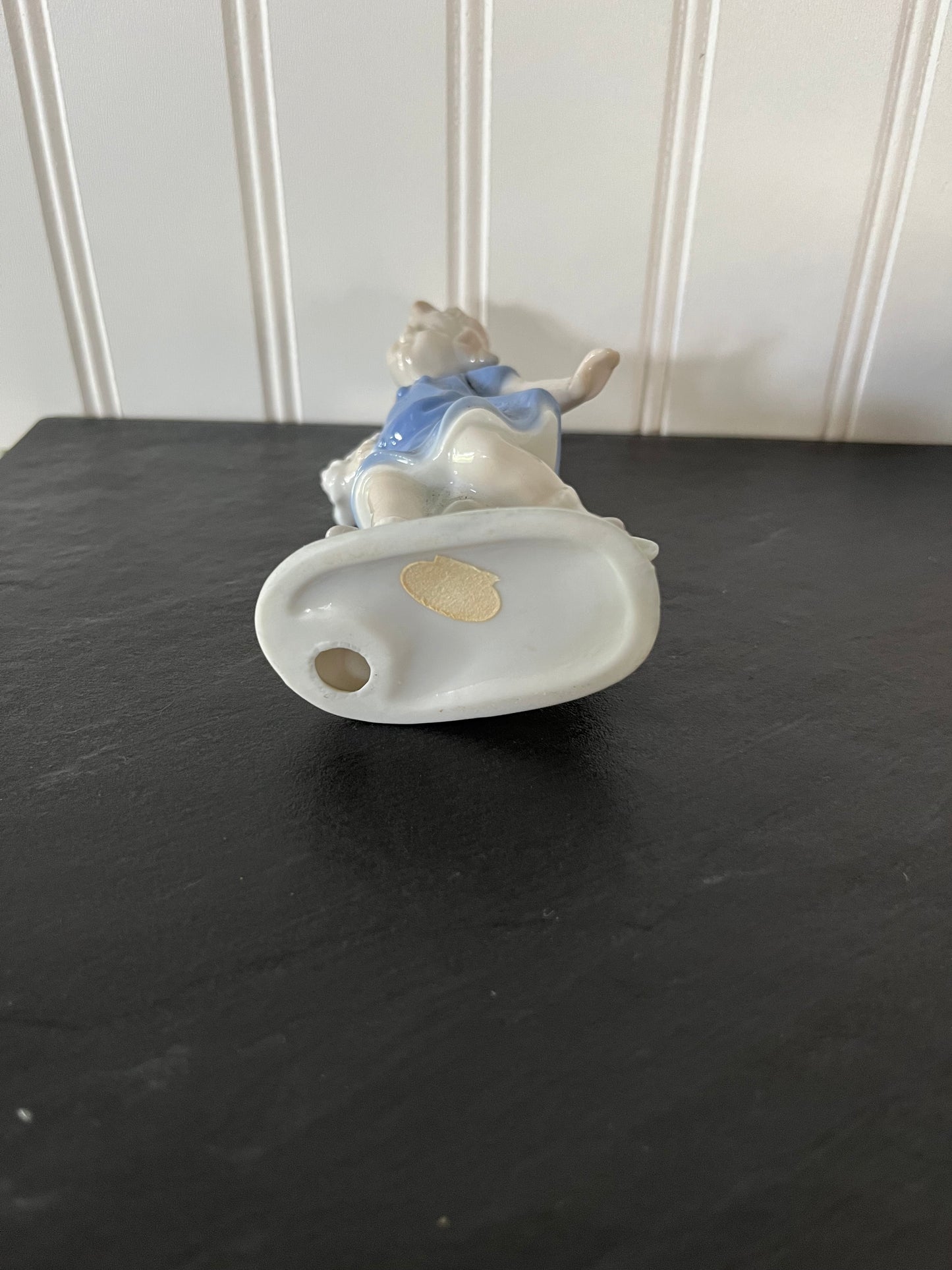 Vintage Porcelain Girl Holding Daisies Figurine - Lego Japan - 5" Height -
