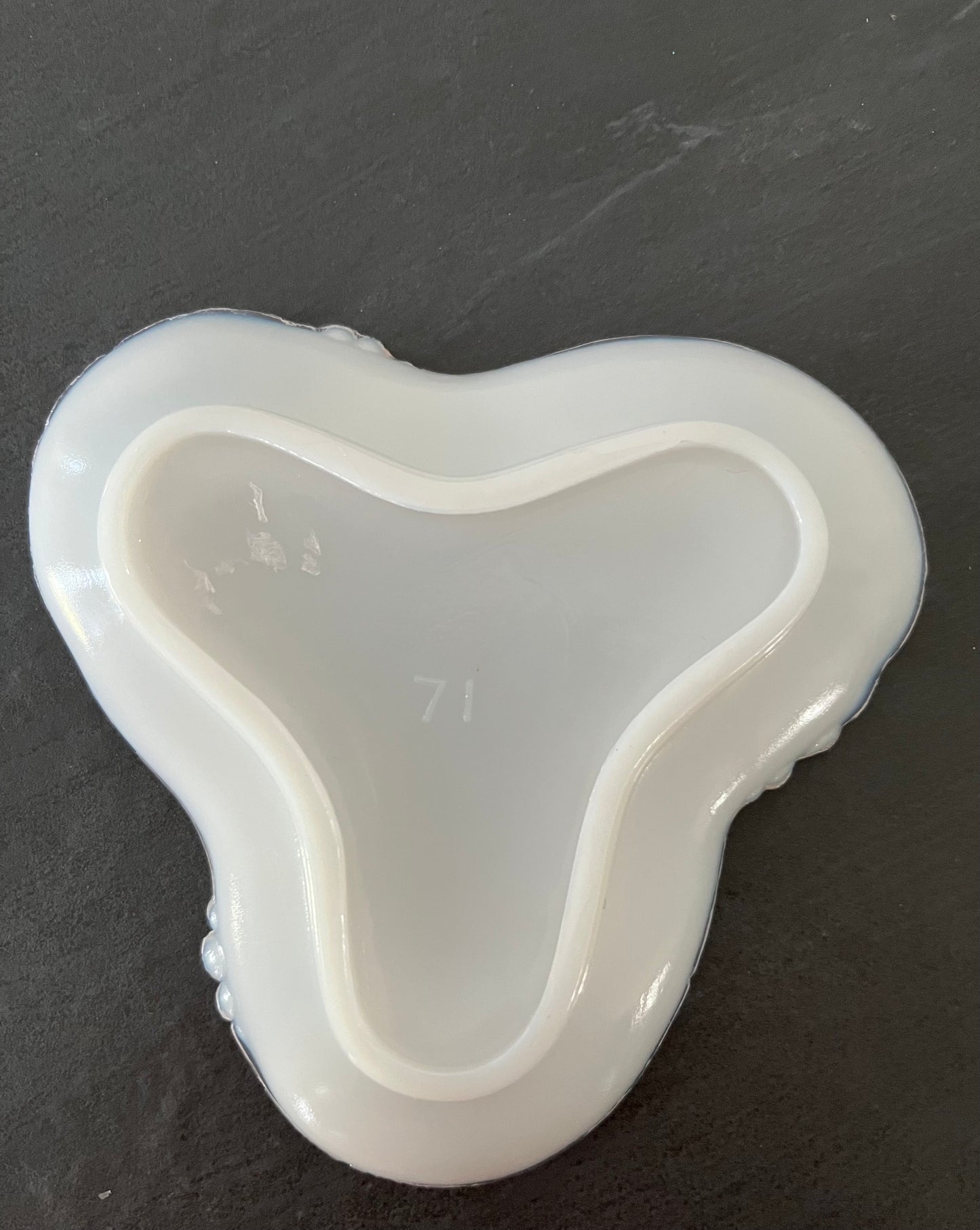 Vintage Milk Glass Vanity Trinket Dish - Elegant 5” Jewelry Holder - Timeless Decorative Piece