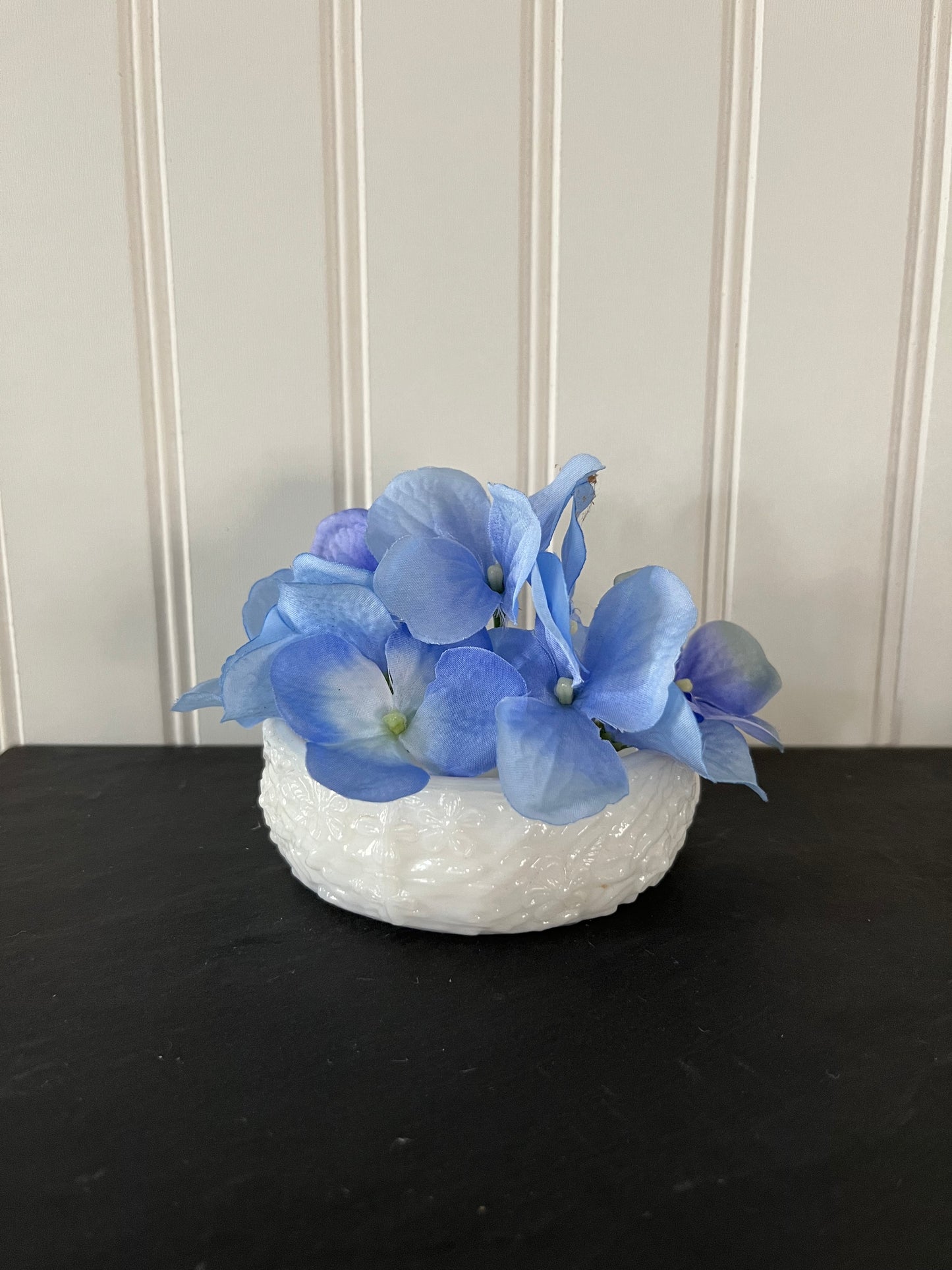 Vintage 1970s Avon White Milk Glass Soap Trinket Dish - Elegant Embossed Floral Design