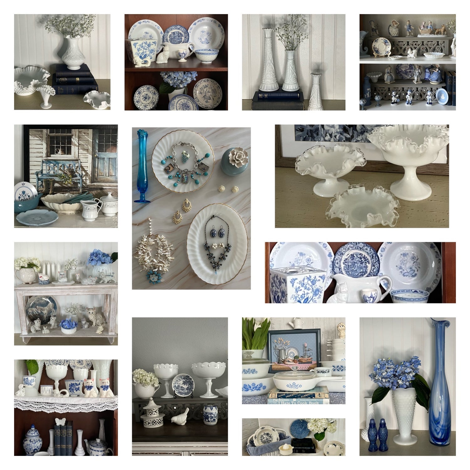 Blue & White