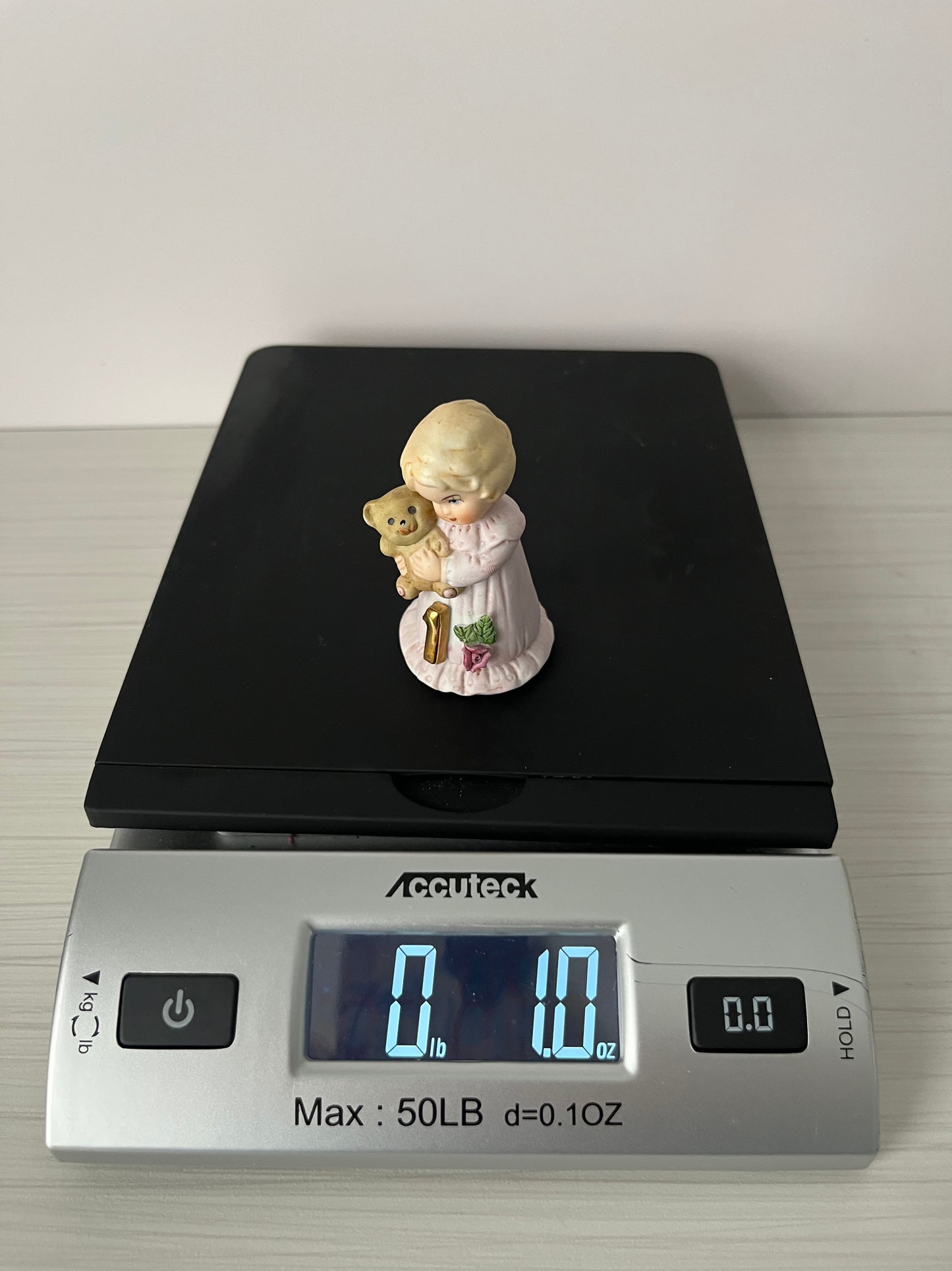 Vintage 1980s Enesco “Growing Up Girls” 1st Birthday Blonde Figurine – Style E2301 (1981)