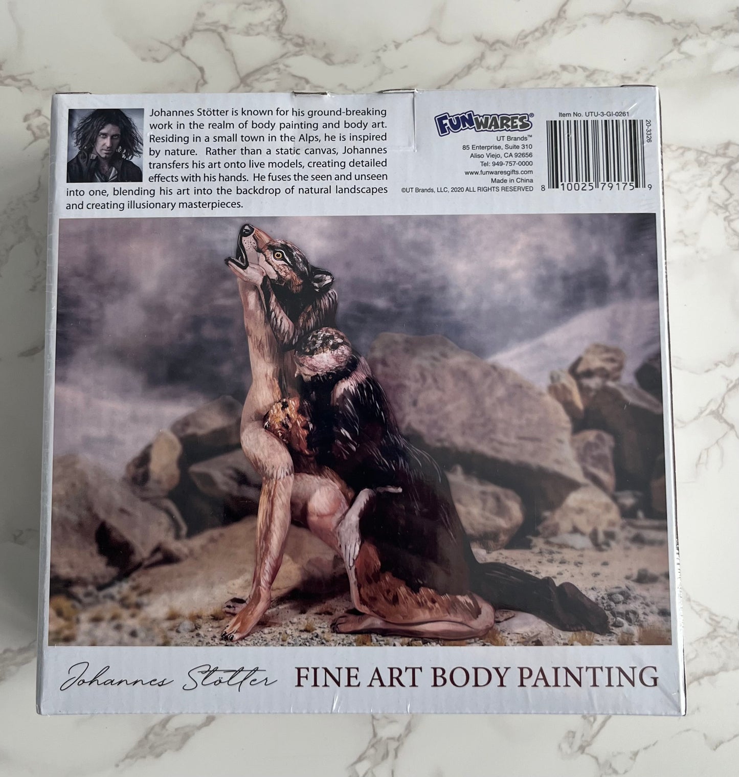 Fine Art Body Painting Wolf Puzzle — Johannes Stötter Illusion Art — Sealed 1000 Piece Puzzle — 2020s Contemporary