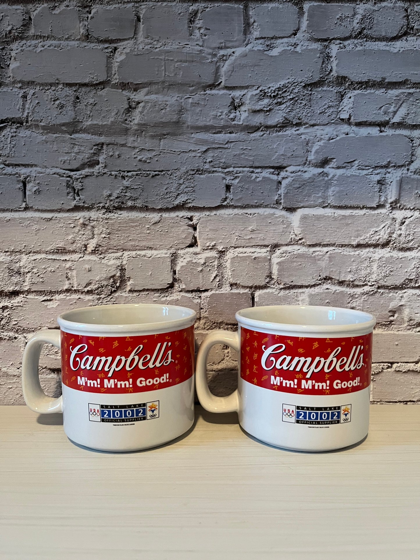 Vintage 2002 Campbell’s Kids Salt Lake Olympics Ski 2 Mug Set – Limited Edition Pair