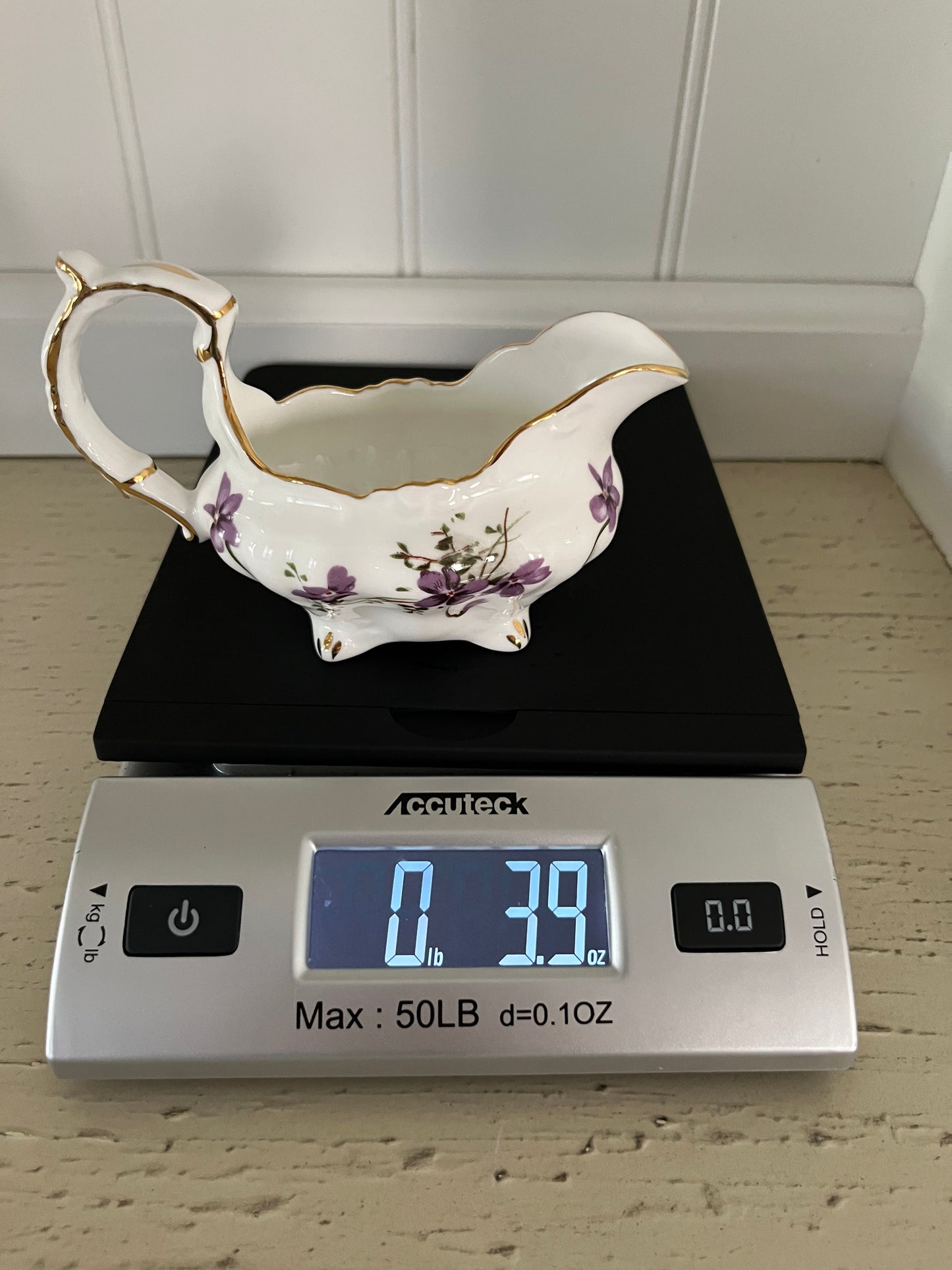 Vintage c 1970’s  Hammersley Victorian Violets Floral English Bone China CreamerJug  by Spode Group
