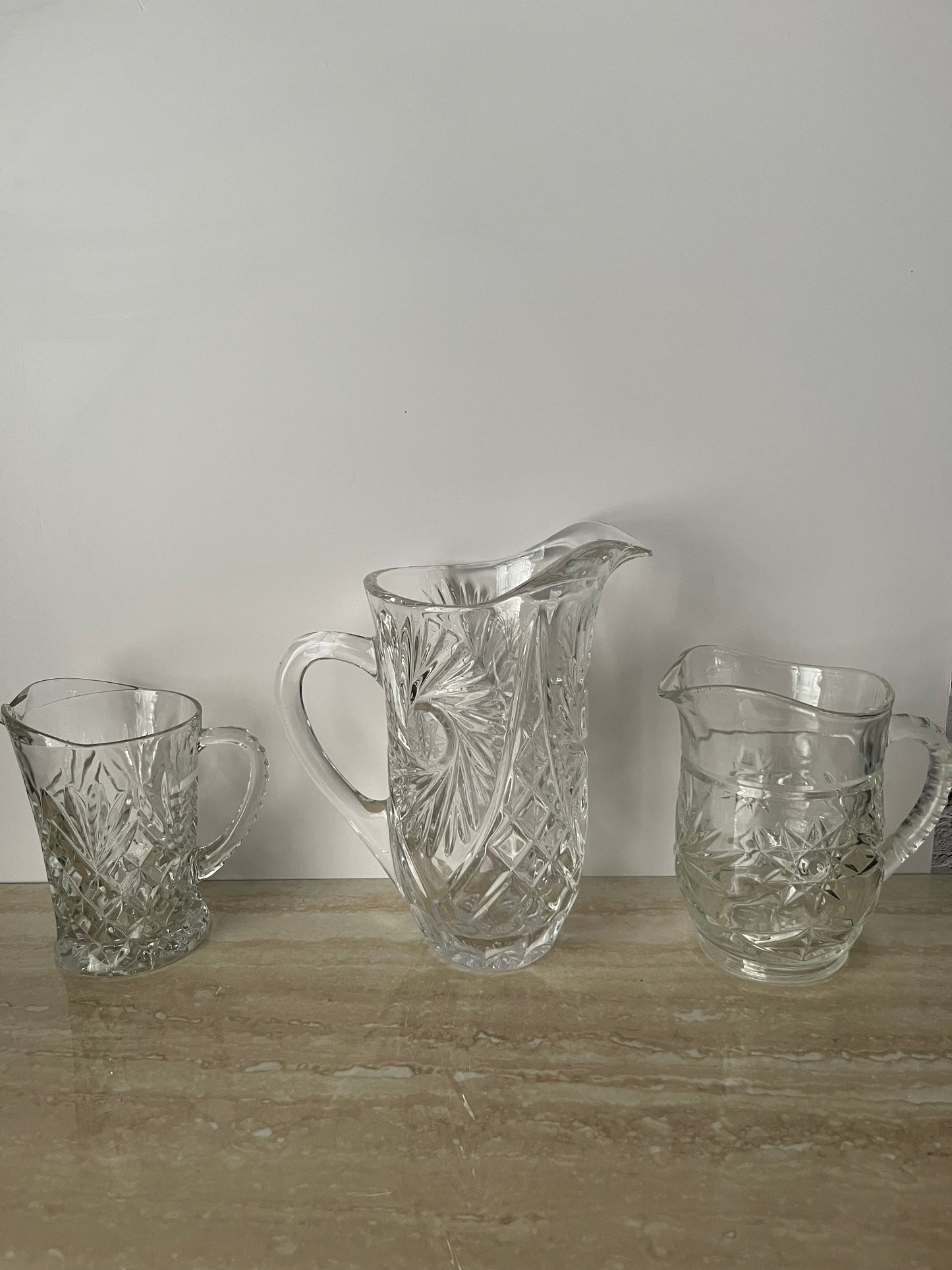 Vintage Anchor Hocking Prescut Pineapple & Fan Glass Creamer Pitcher – Early American Pressed Glass – 1960s Hospitality Pattern