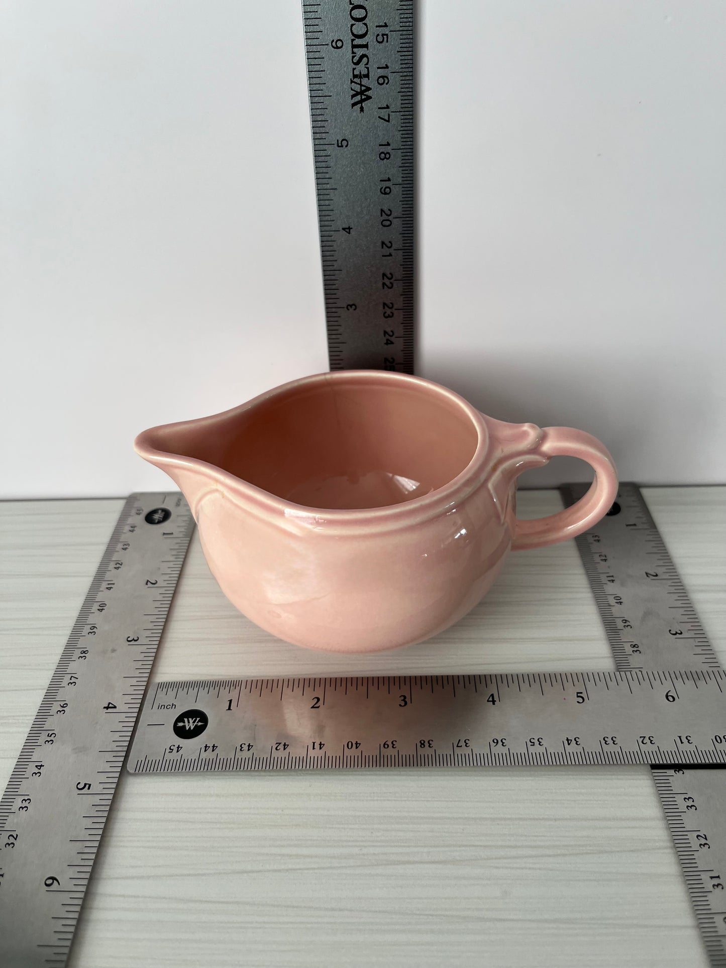 Vintage 1940s Art Deco Lu-Ray Pastels Pink Creamer – Taylor, Smith & Taylor Art Deco Blush Pitcher