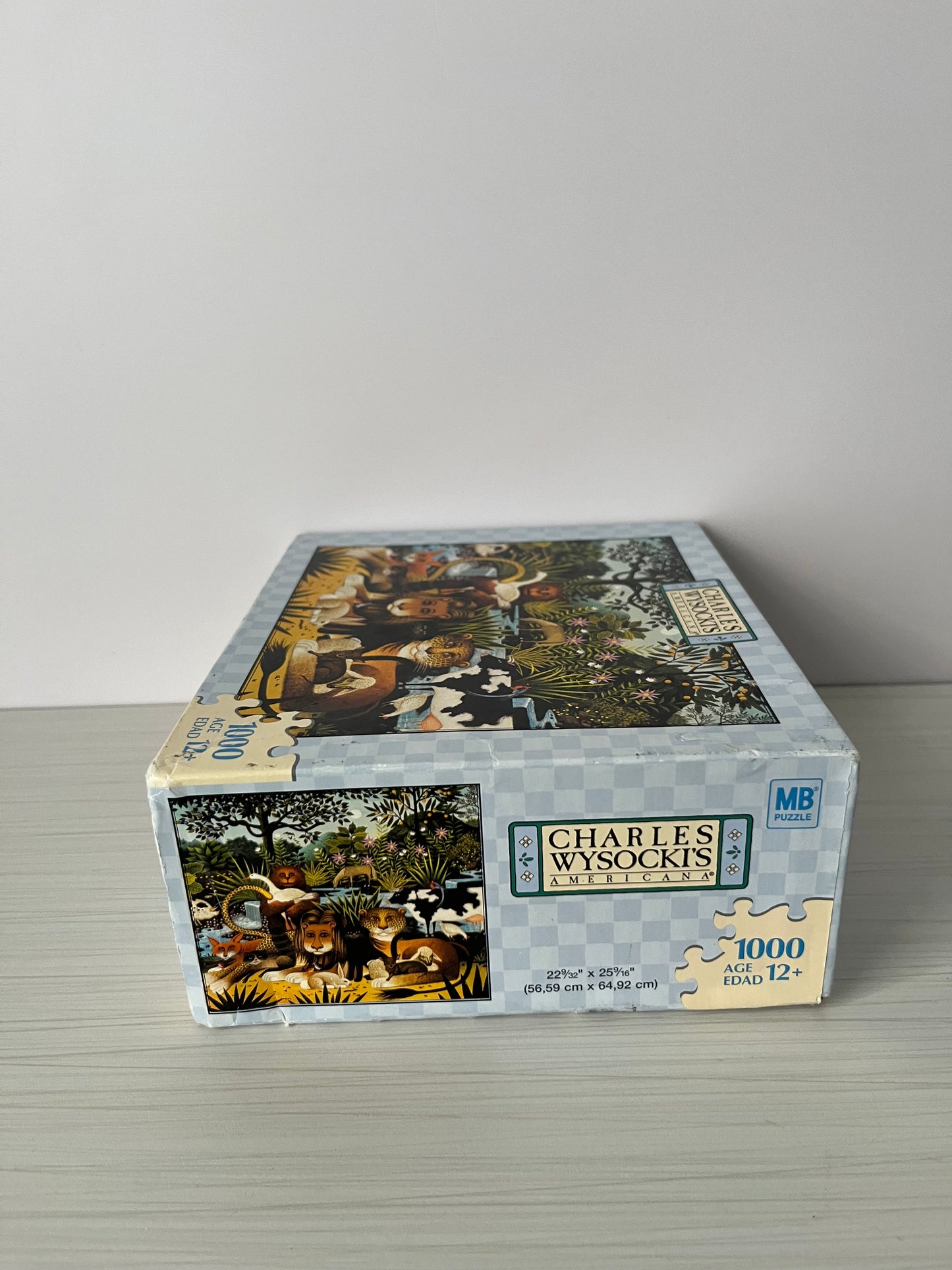 Vintage Style 2007 Charles Wysocki “Mainstream Friends” 1000 Piece Puzzle – MB Americana Wildlife Scene