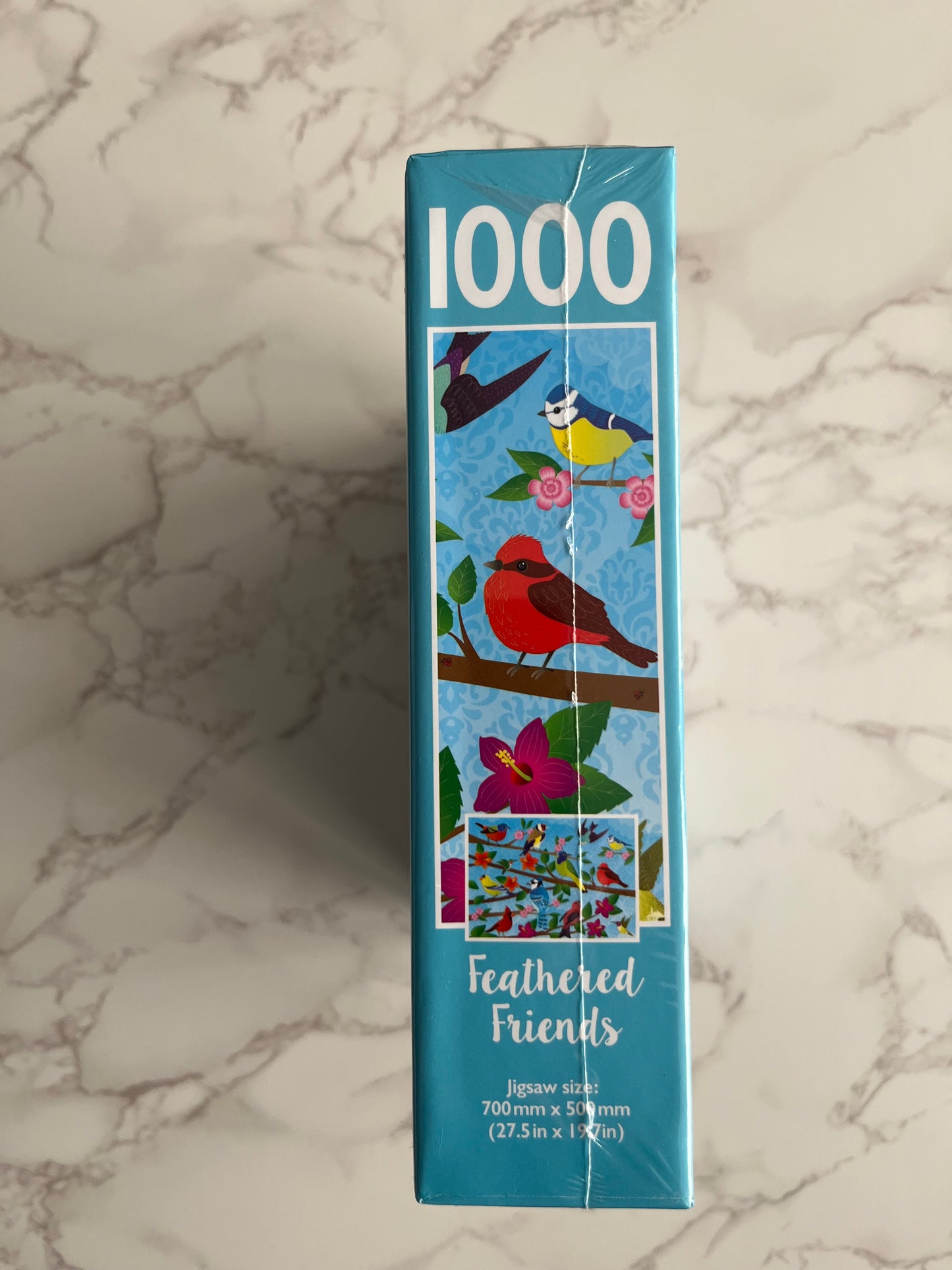 2020s Feathered Friends Bird & Floral 1000 Piece Jigsaw Puzzle — Factory Sealed — Retro-Inspired Nature Illustration — 2021 Contemporary Collectible