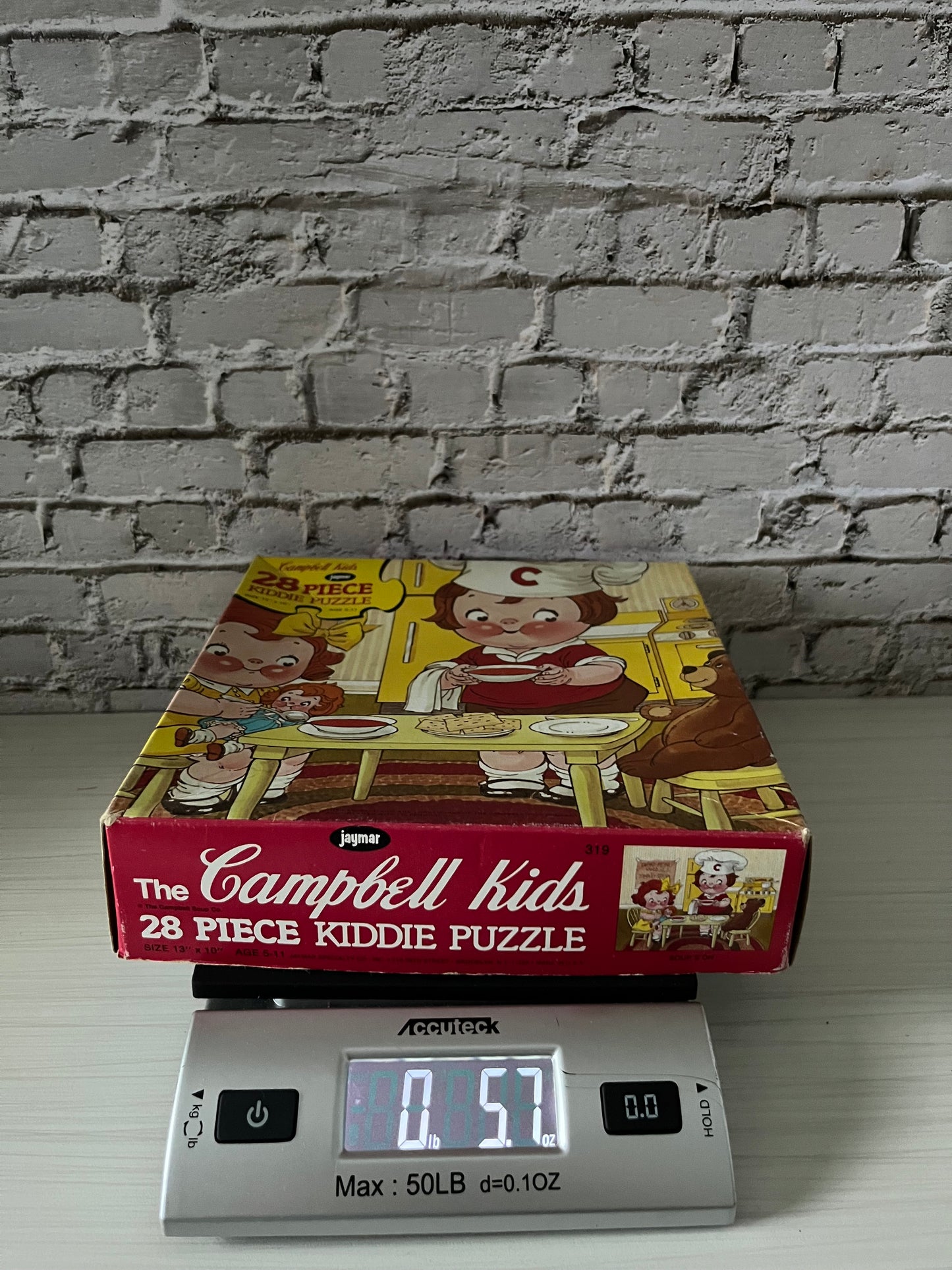 Vintage 1960’s Campbell Kids “Soup’s On” 28 Piece Kiddie Puzzle by Jaymar | Complete Boxed Retro Children’s Puzzle | Campbell Soup Collectible