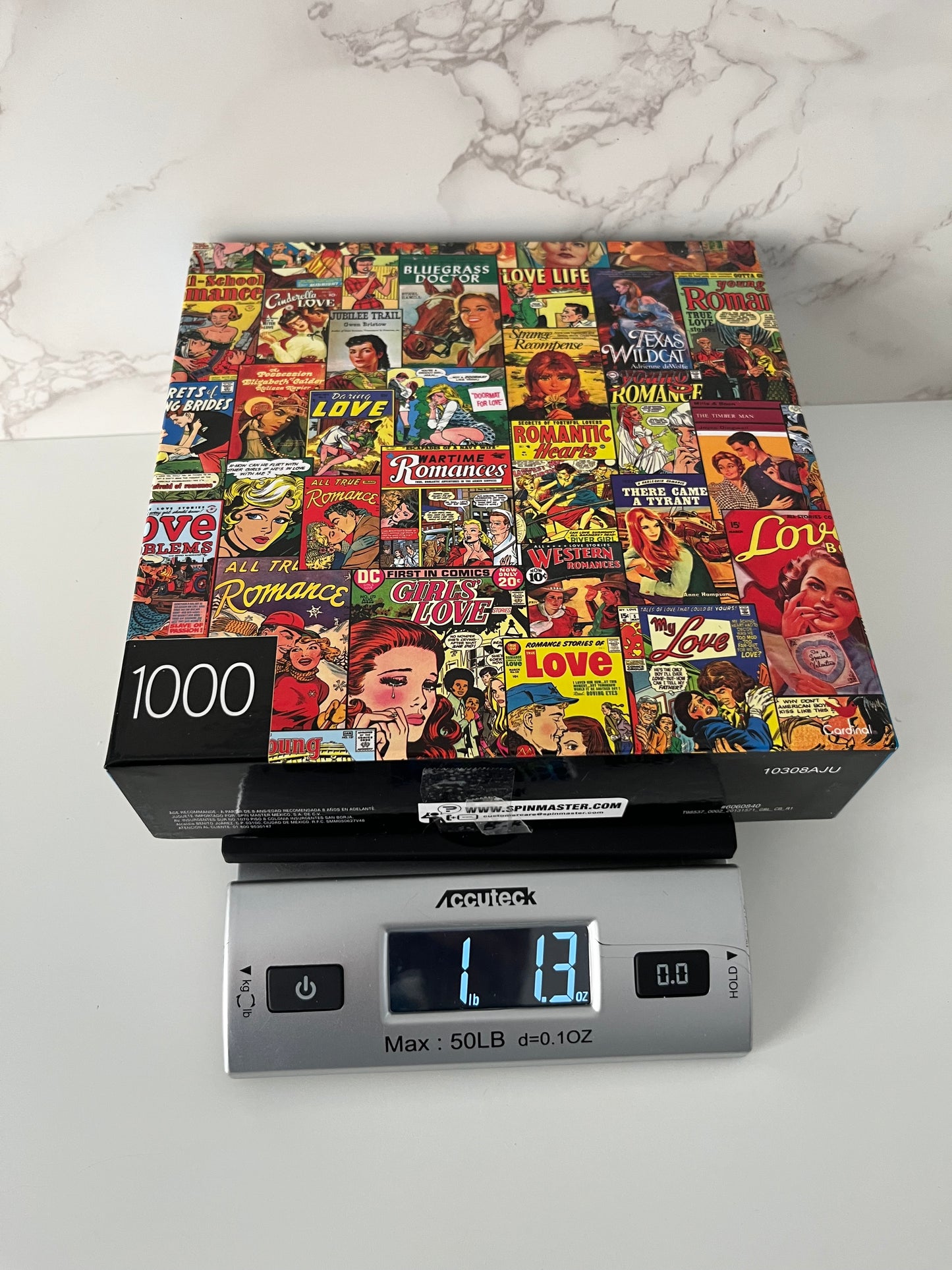 1000 Piece Nostalgic Romance Comic Ephemera Collage Jigsaw Puzzle — Vintage Love Story Comic Style
