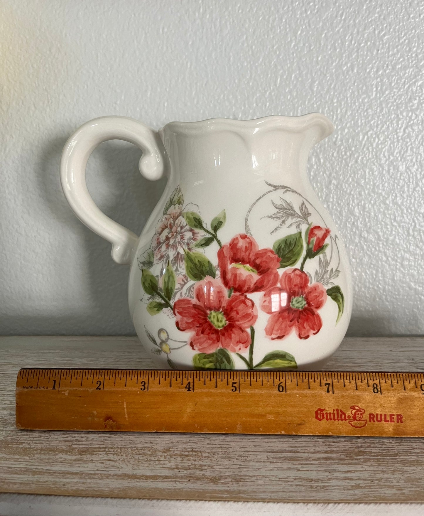 Maxcera Spring Time Ceramic Bunny Rabbit Jug Pitcher