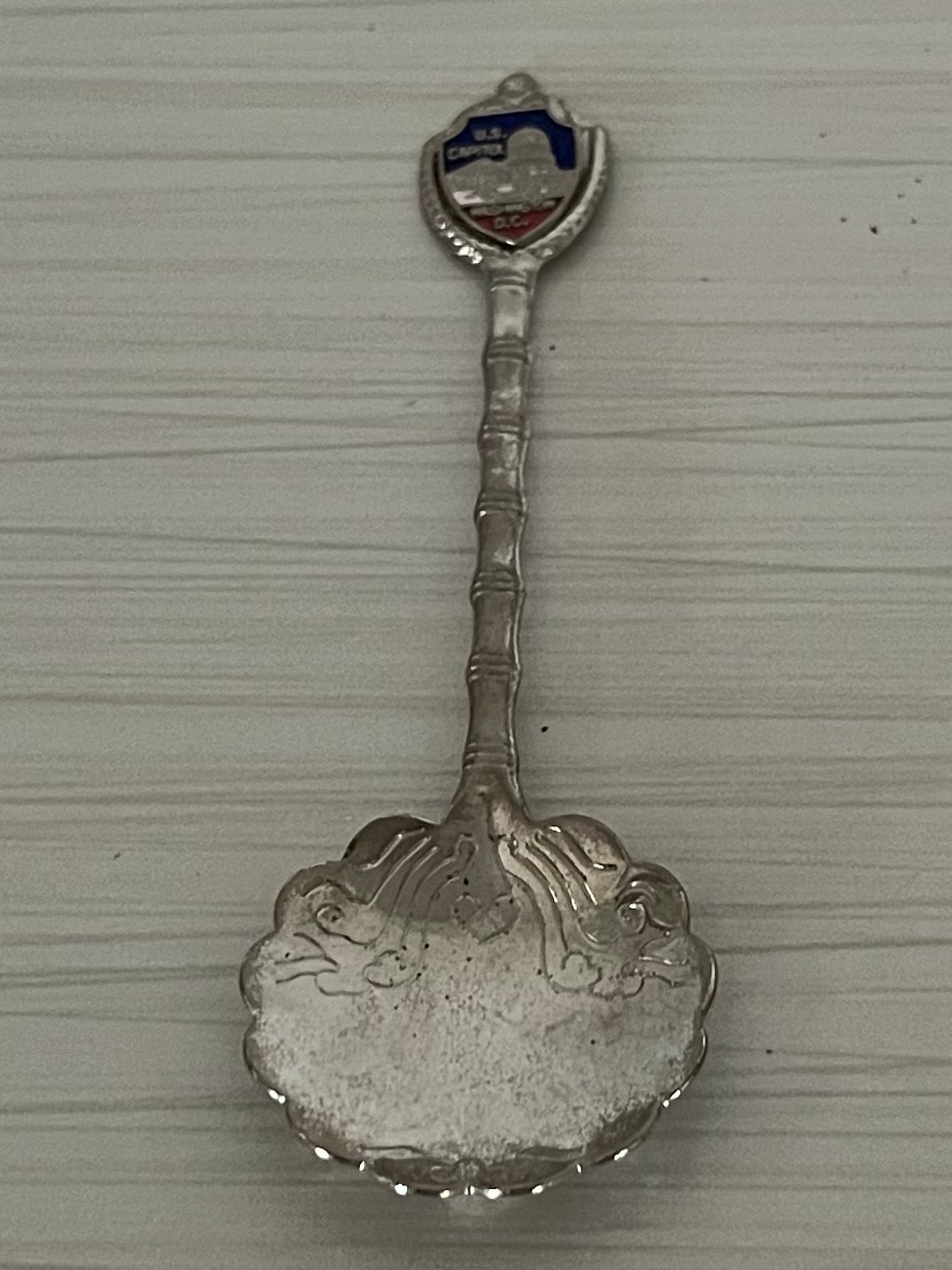 Vintage Souvenir Spoon - U.S. Capitol, Washington D.C. - Silver Collectible 4.5” by Fort USA