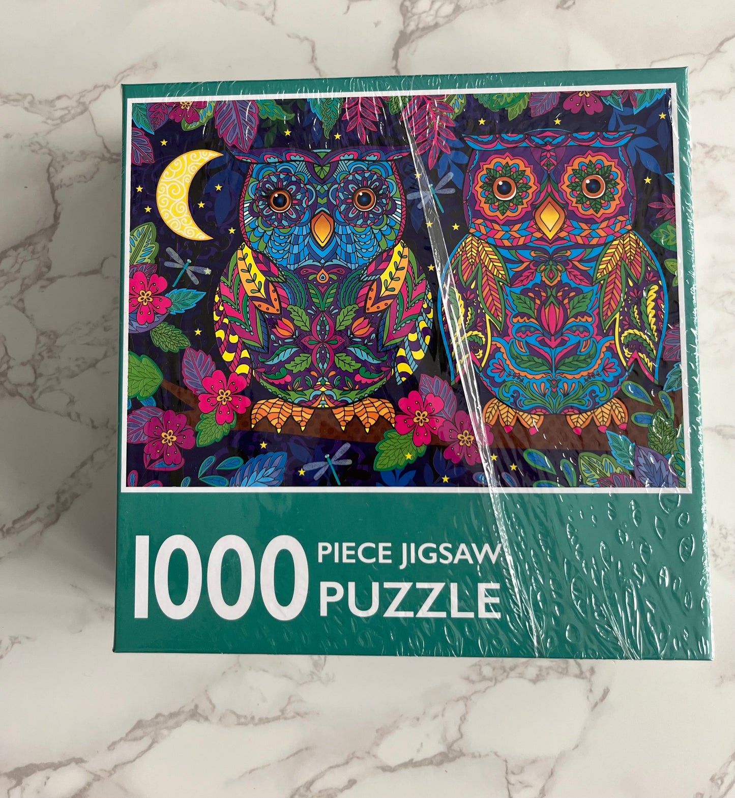 “Wise Owls” 1000 Piece Jigsaw Puzzle — Factory Sealed Retro Folk Art Style Owl & Floral Design — 2021 Contemporary Collectible
