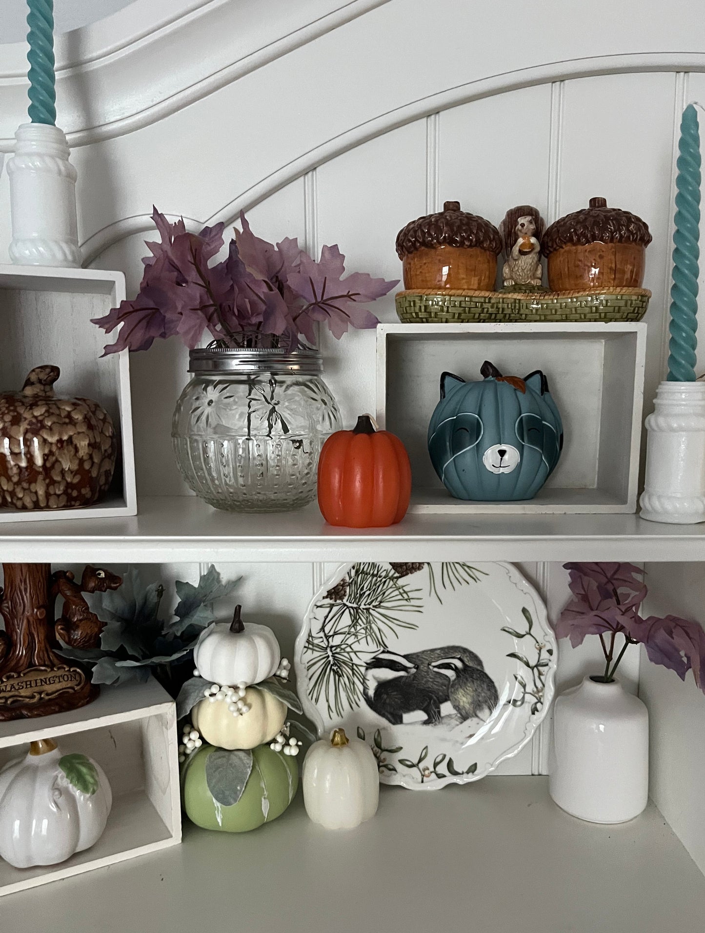 Vintage 1950s-60s  Milk Glass Farmhouse Rope Spice Shaker | White Milk Glass