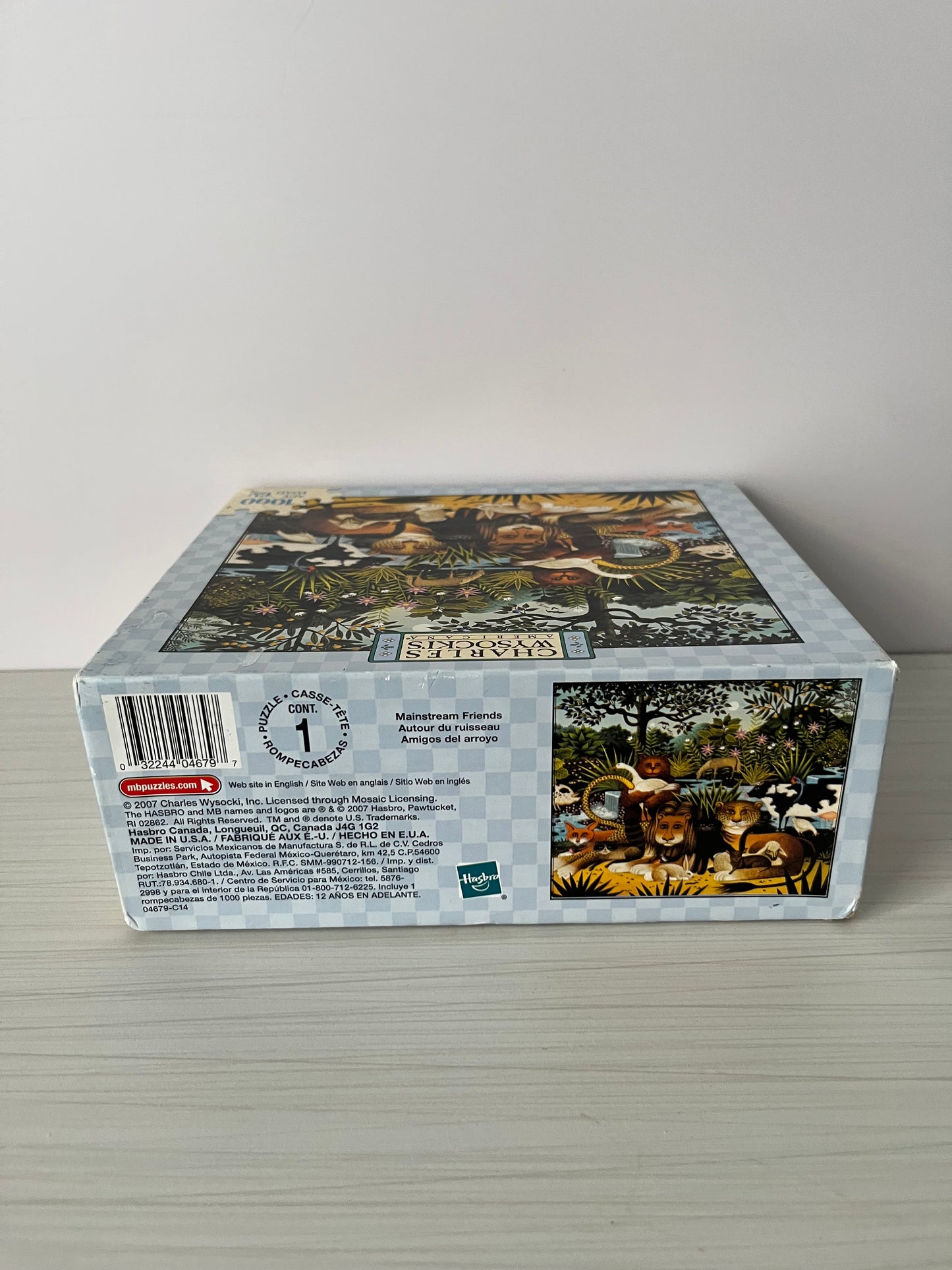 Vintage Style 2007 Charles Wysocki “Mainstream Friends” 1000 Piece Puzzle – MB Americana Wildlife Scene