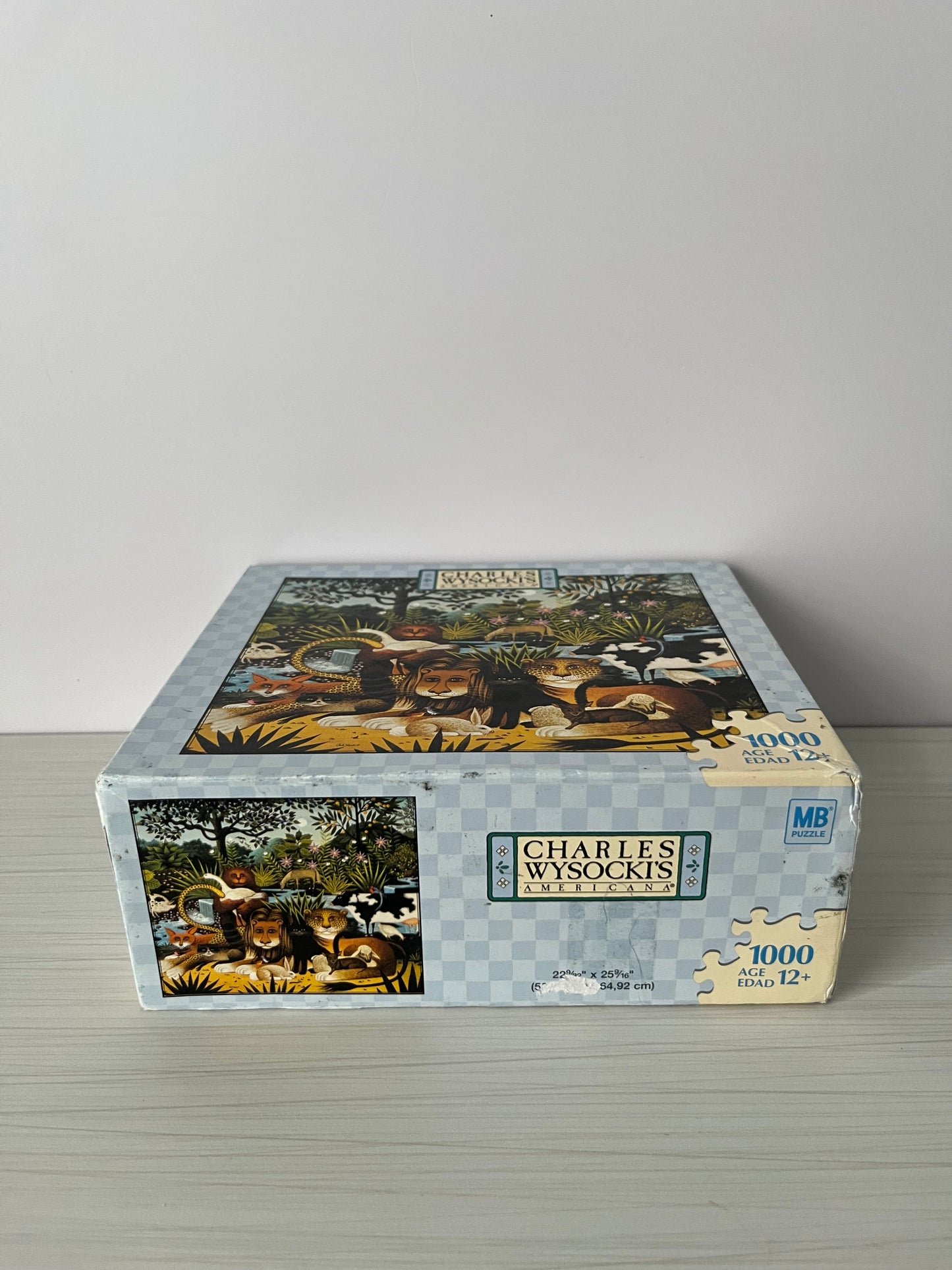 Vintage Style 2007 Charles Wysocki “Mainstream Friends” 1000 Piece Puzzle – MB Americana Wildlife Scene