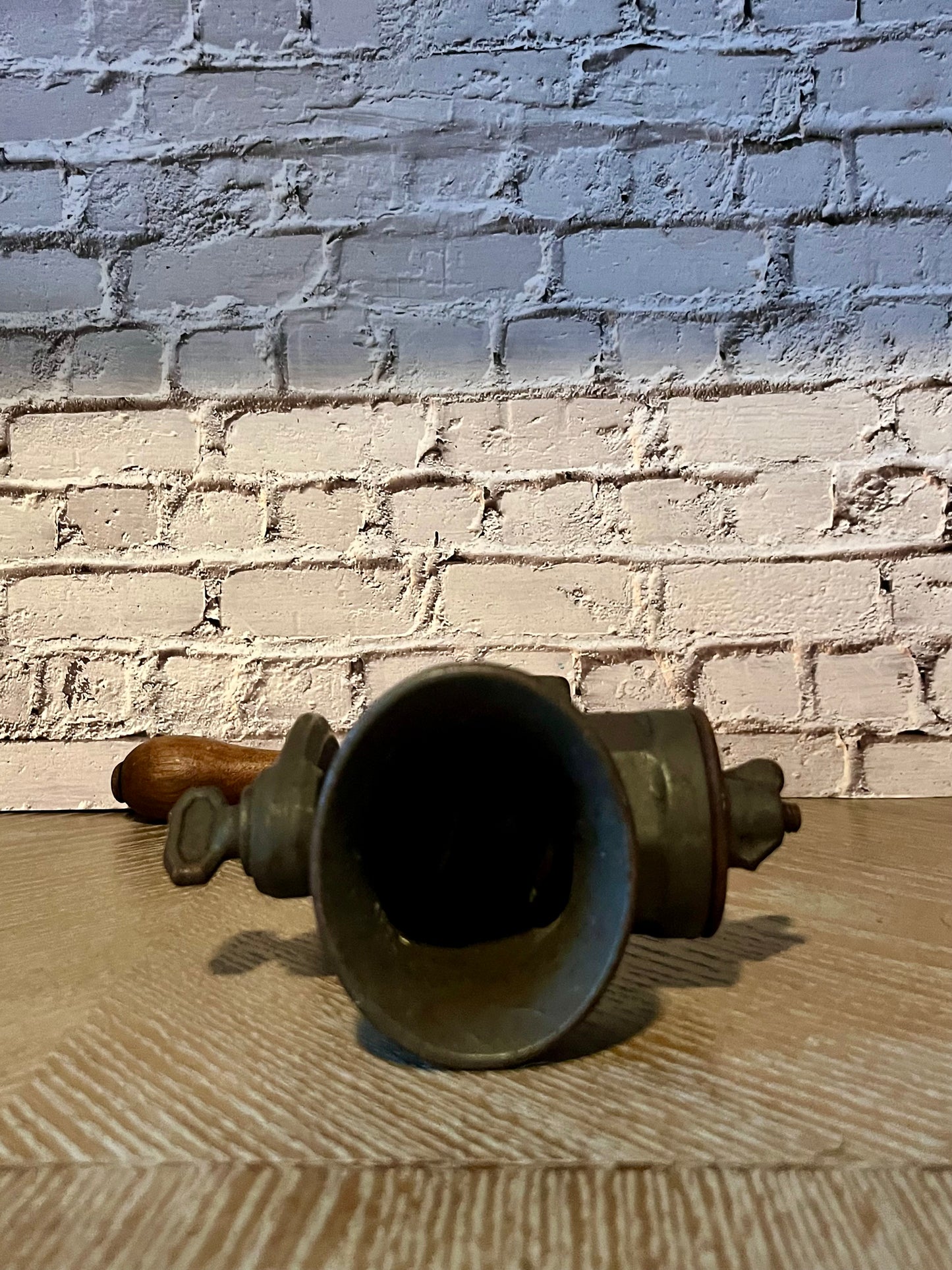 Antique Early 1900s Enterprise Manufacturing Company  No. 7 Cast Iron Food Chopper Grinder w/ Wood Handle | Primitive Farmhouse Kitchen Tool