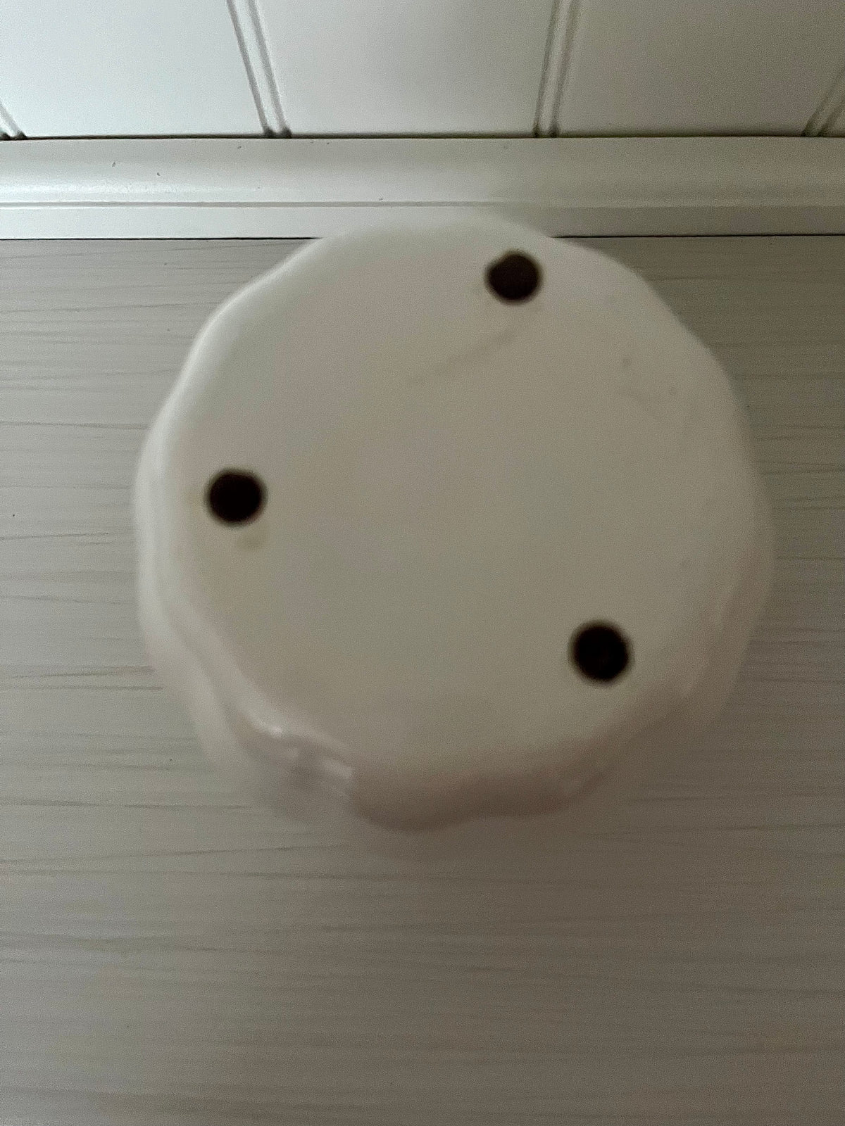 Vintage circa 1990’s  Ivory White Fluted Ceramic Vase | Rounded Cottage Pottery Vase
