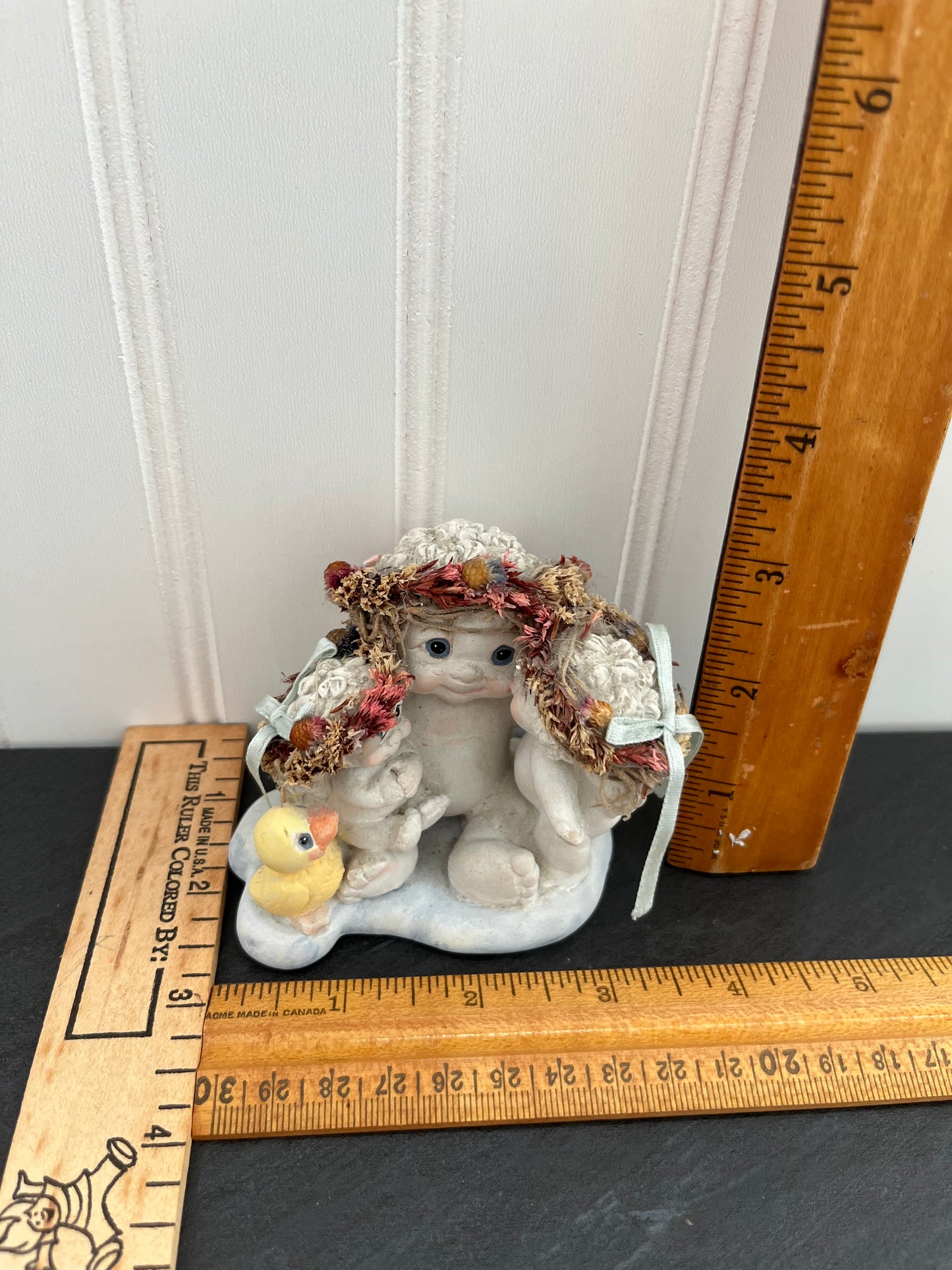 1991 Vintage DREAMSICLES A Kiss For Momma Cherub Angel with 2 Babies & Duckling Figure