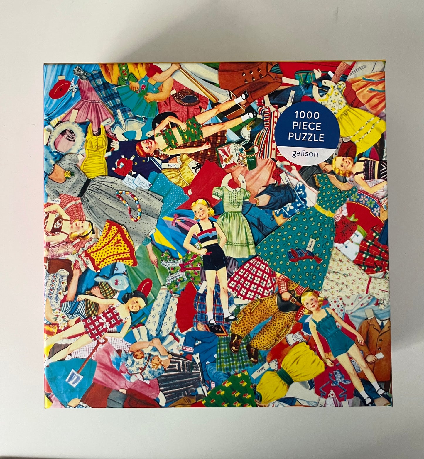 1000 Piece 2010s Galison “Vintage Paper Dolls” Collage Jigsaw Puzzle — Retro Fashion Ephemera Style (Sealed Pieces)