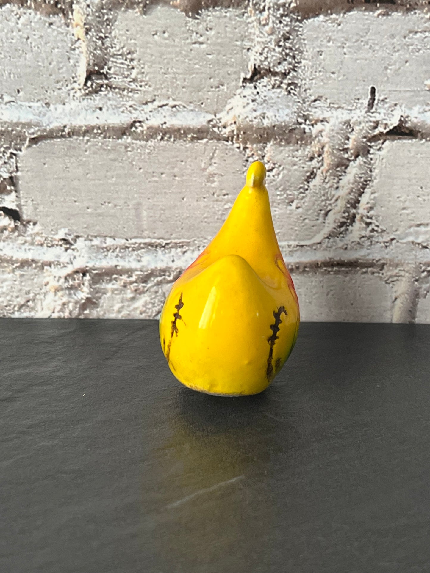 Lone Vintage Yellow Floral Ceramic Chicken  Shaker / Japan Farmhouse Kitchen 1960s