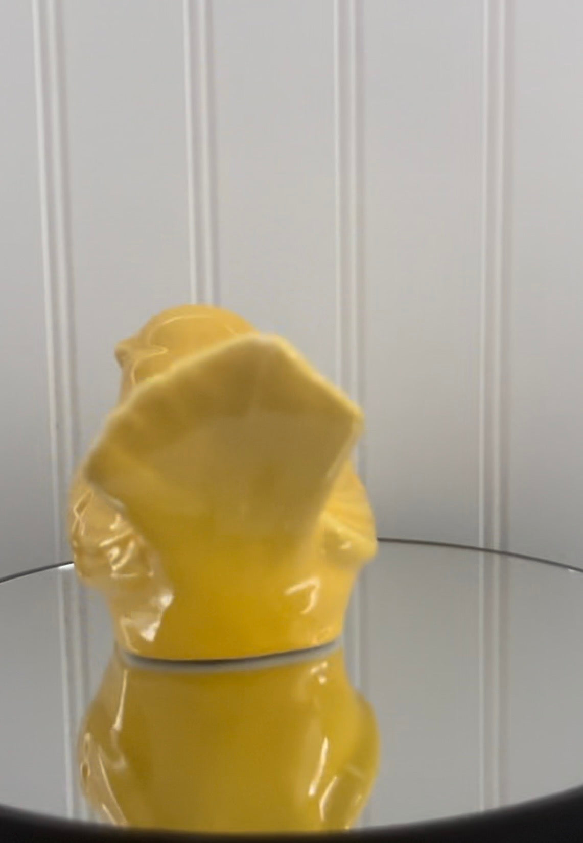 Vintage Style Sunshine Yellow Glazed Ceramic Bird -