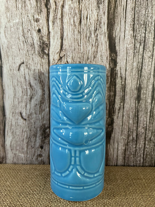 Chiki Tiki Sky Blue  Ceramic Mug Souvenir Tumbler  Aloha Polynesian Island Fusion Fun Artie by Archie McPhee
