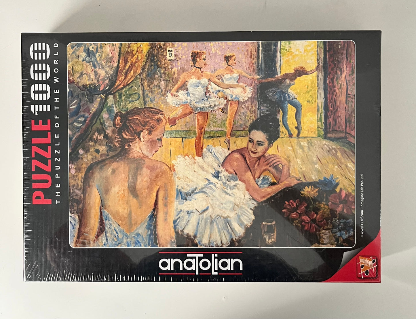 Sealed 2010s Anatolian “Ballet Studio” 1000 Piece Art Puzzle – Edgar Degas Ballet Dancers Artwork – Contemporary Collectible Art Puzzle (New Old Stock)