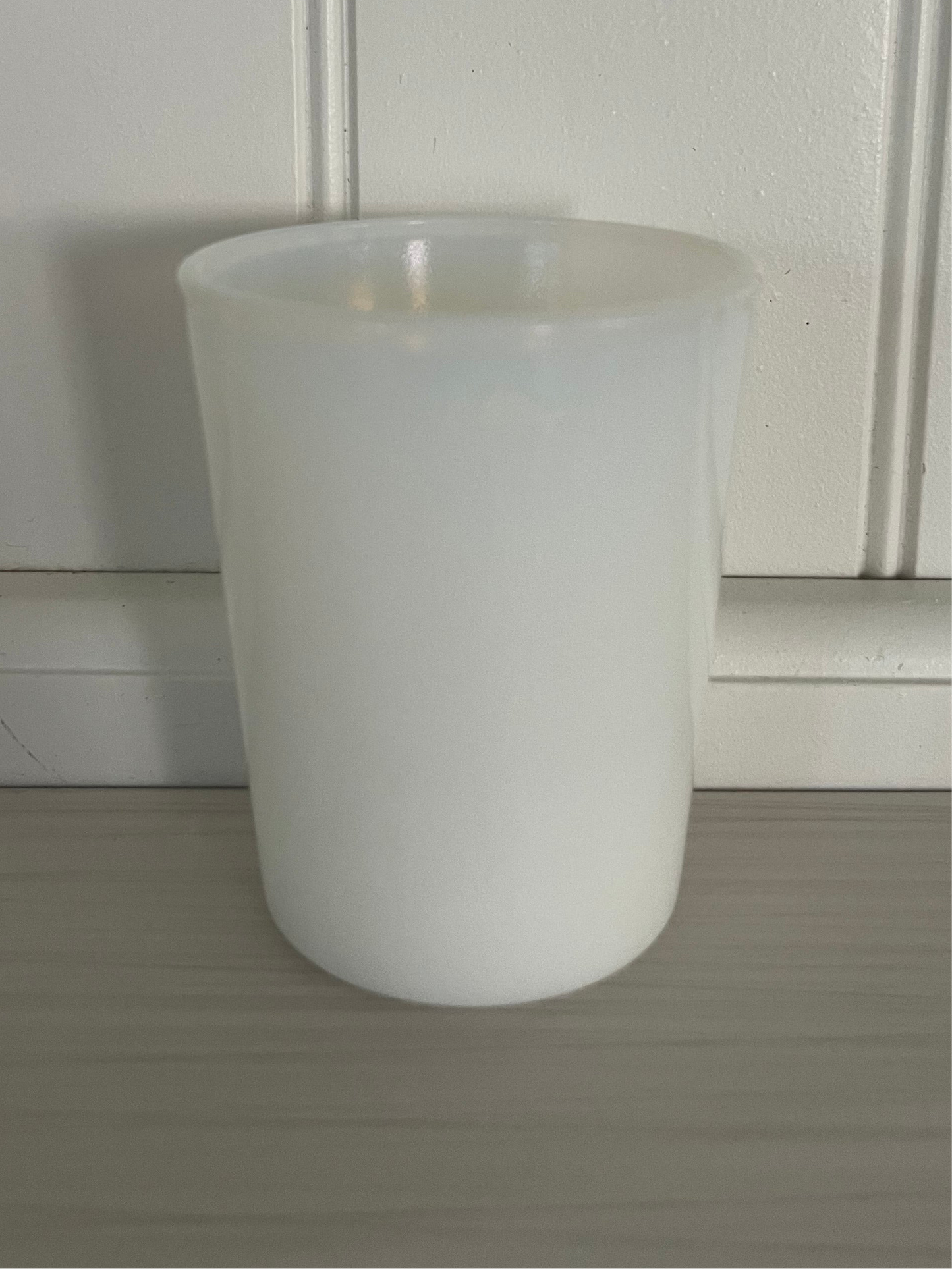 Vintage 1950s–1960s  Hazel Atlas, 8 oz White Opal Milk Glass Tumbler –