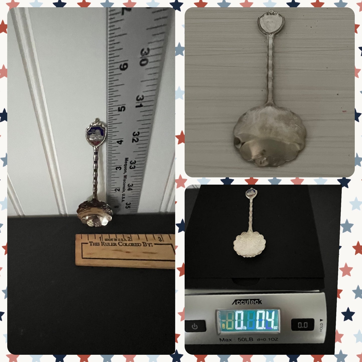 Vintage Souvenir Spoon - U.S. Capitol, Washington D.C. - Silver Collectible 4.5” by Fort USA