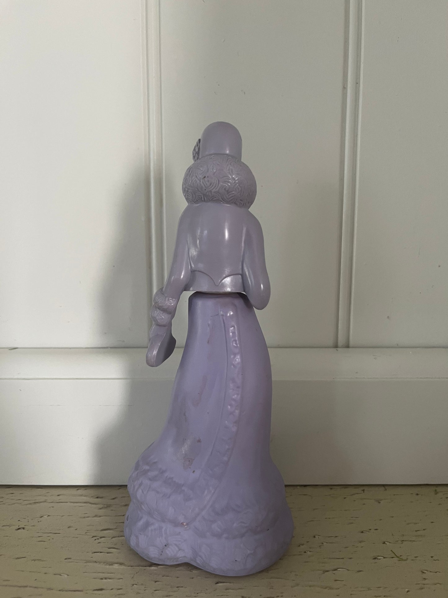 Vintage Avon Roaring Twenties “Somewhere” Purple Lavender Flapper Lady Empty Perfume Decanter Bottle –1970s