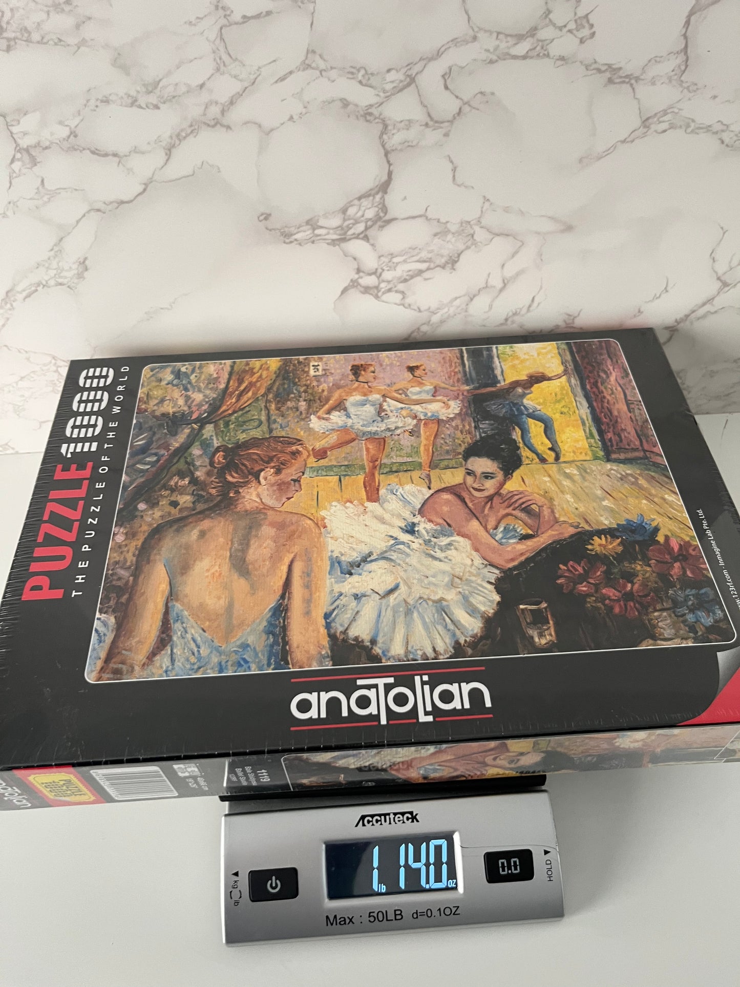 Sealed 2010s Anatolian “Ballet Studio” 1000 Piece Art Puzzle – Edgar Degas Ballet Dancers Artwork – Contemporary Collectible Art Puzzle (New Old Stock)